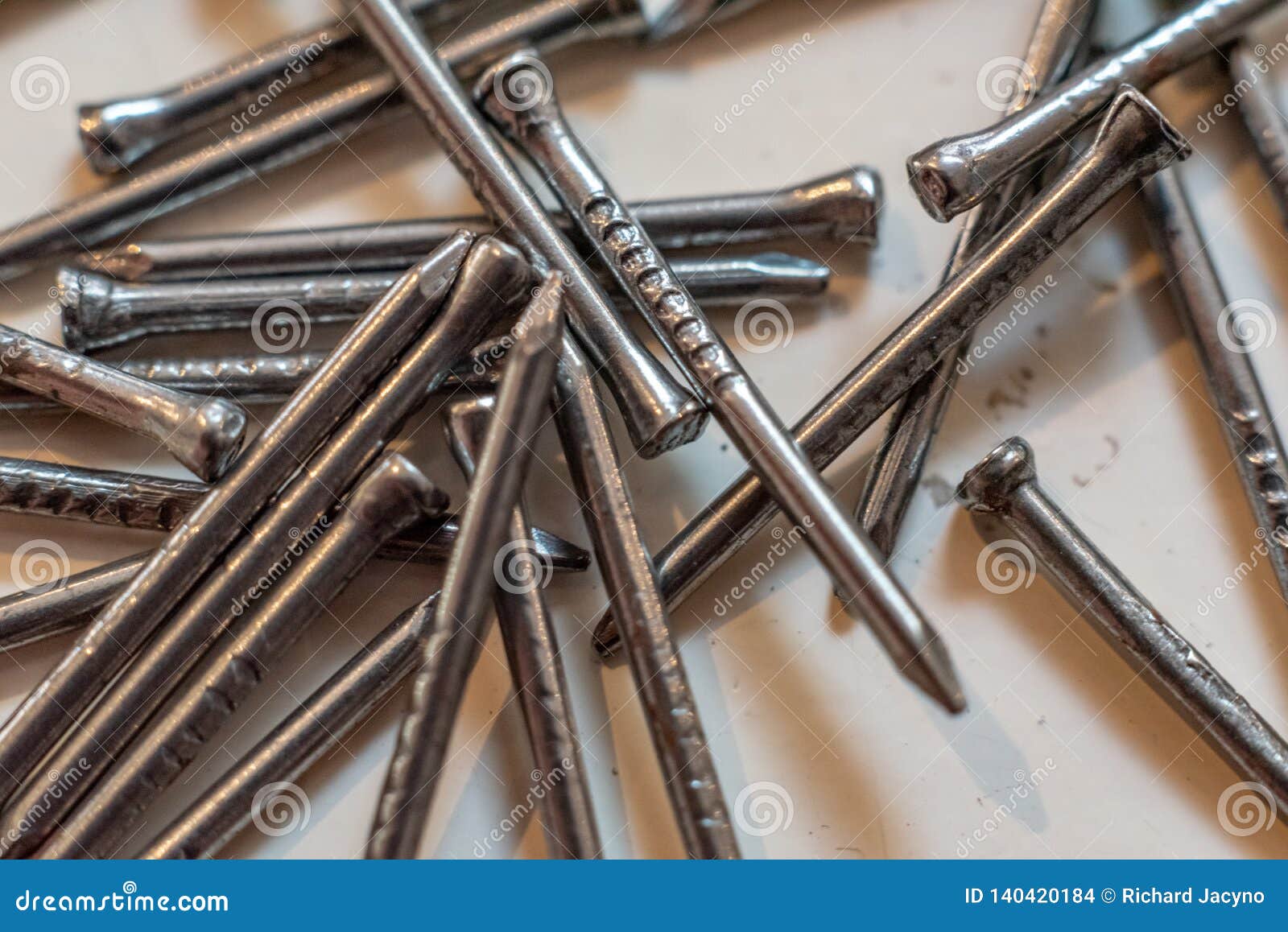 Bundle of Nails Ready To Be Hammered Stock Photo - Image of timber ...