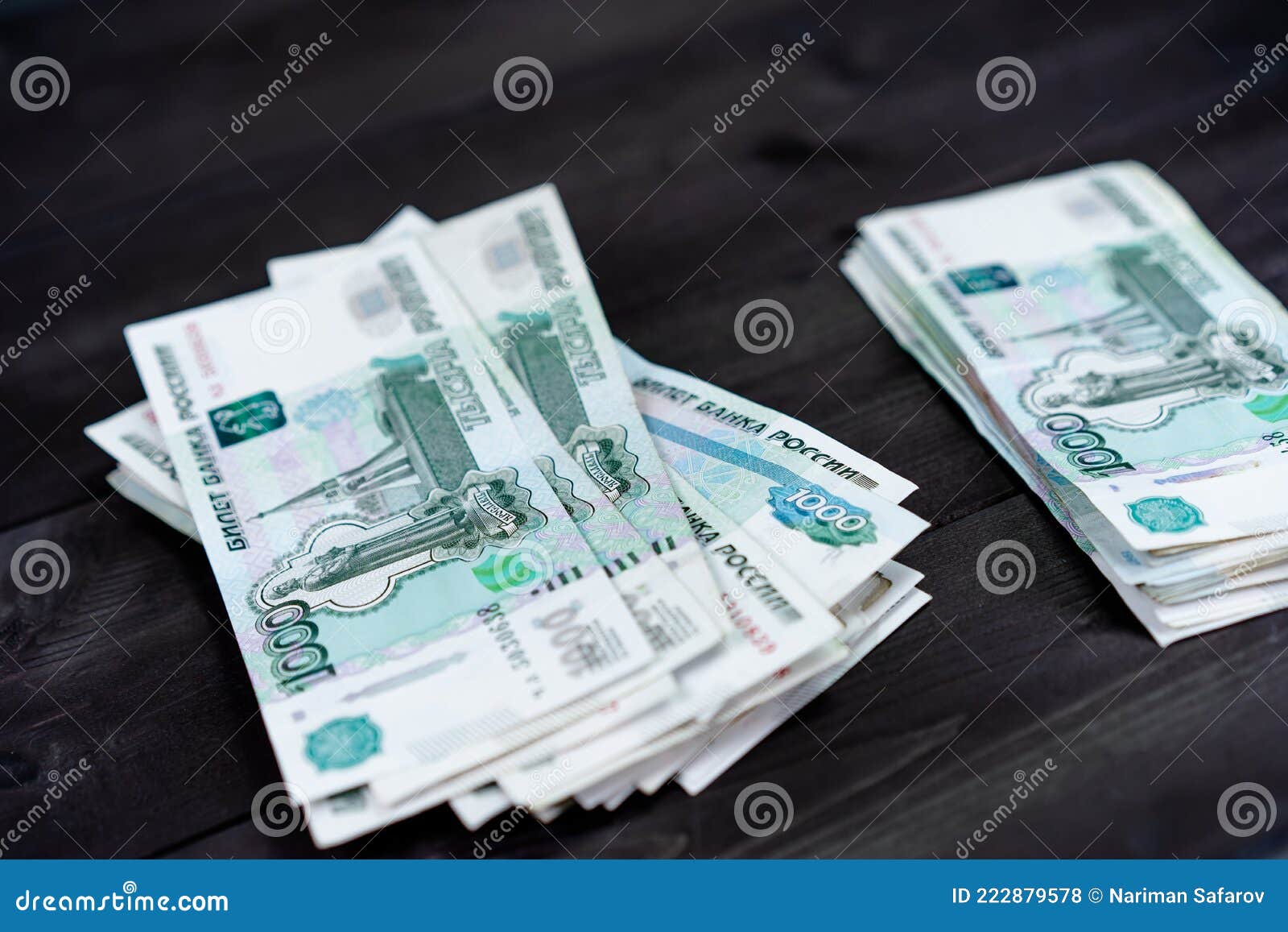 A Bundle of Russian Money for 1000 Rubles Stock Photo - Image of rich,  banking: 222879578