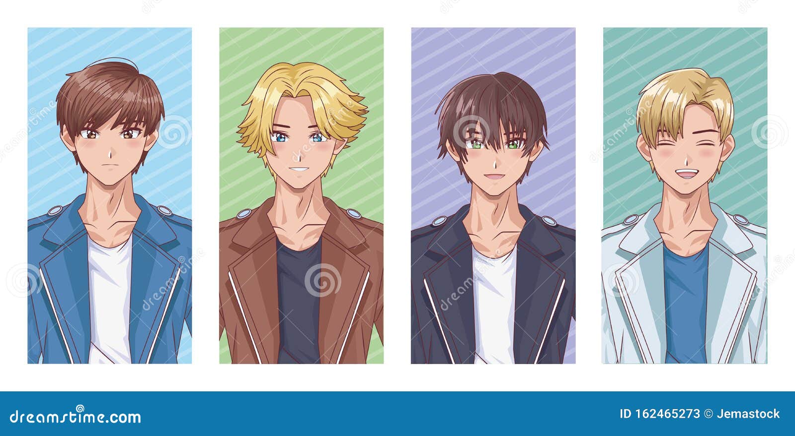 Bundle of Young Boys Hentai Style Characters Stock Vector - Illustration of  clipart, manga: 162465273