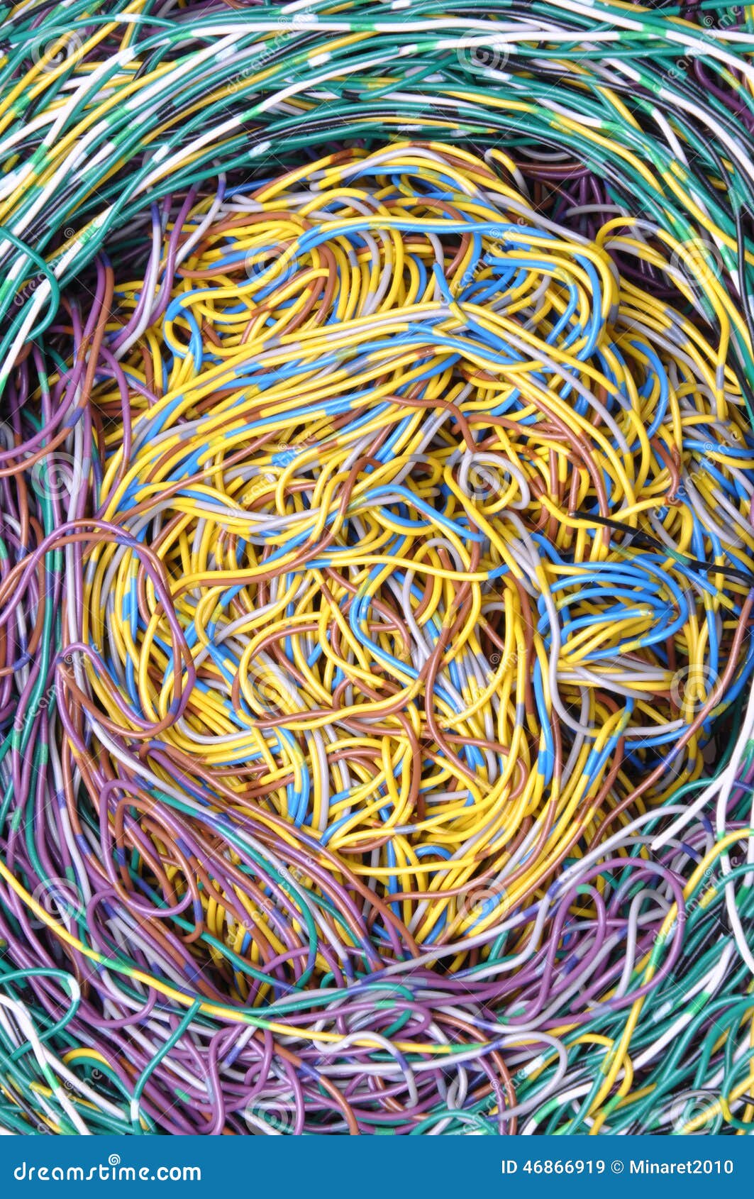 Bundles of Colorful Network Cables Stock Image - Image of copper ...