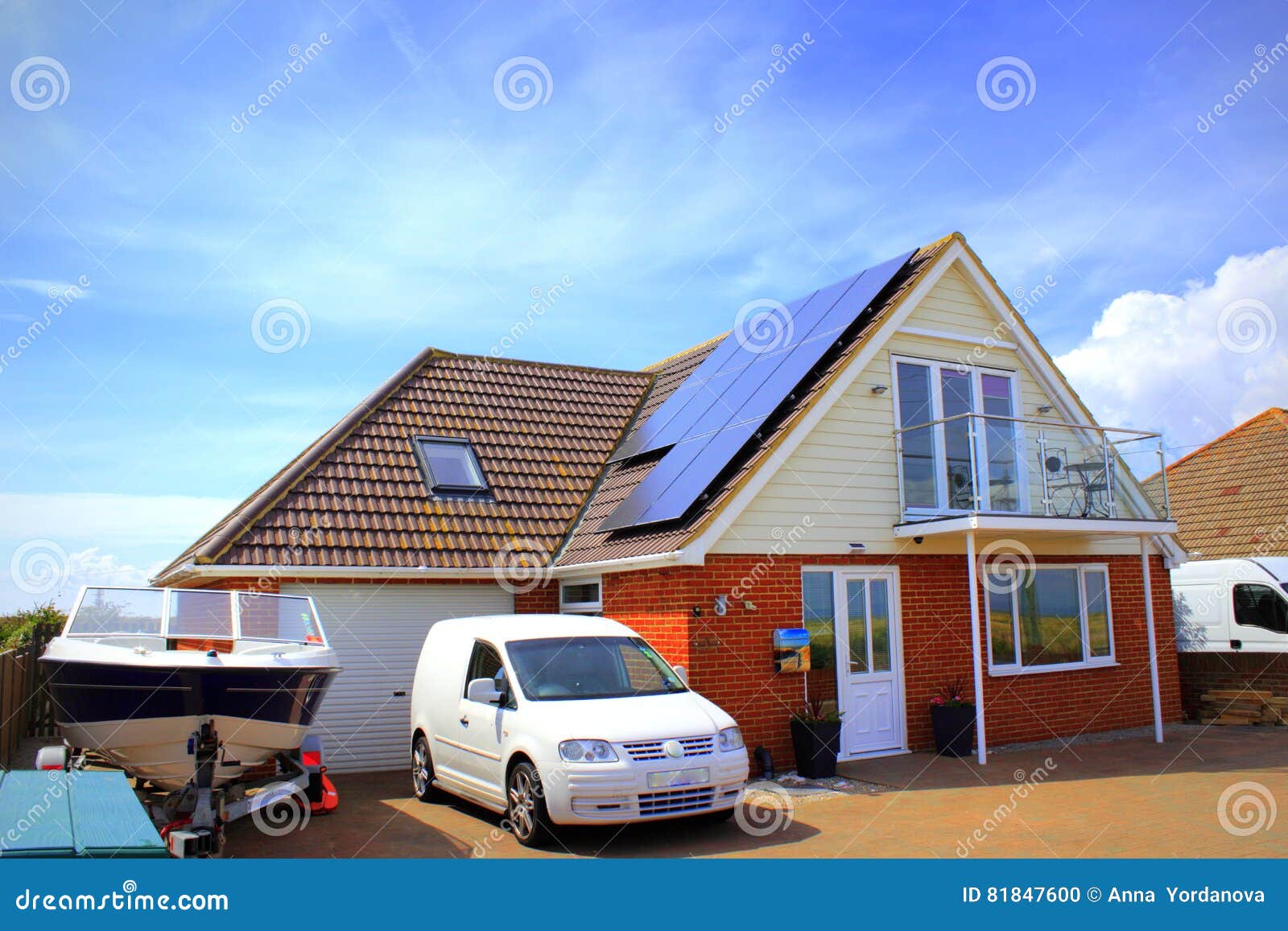 Bungalow Inglese Risonanza Della Spiaggia Fotografia Stock