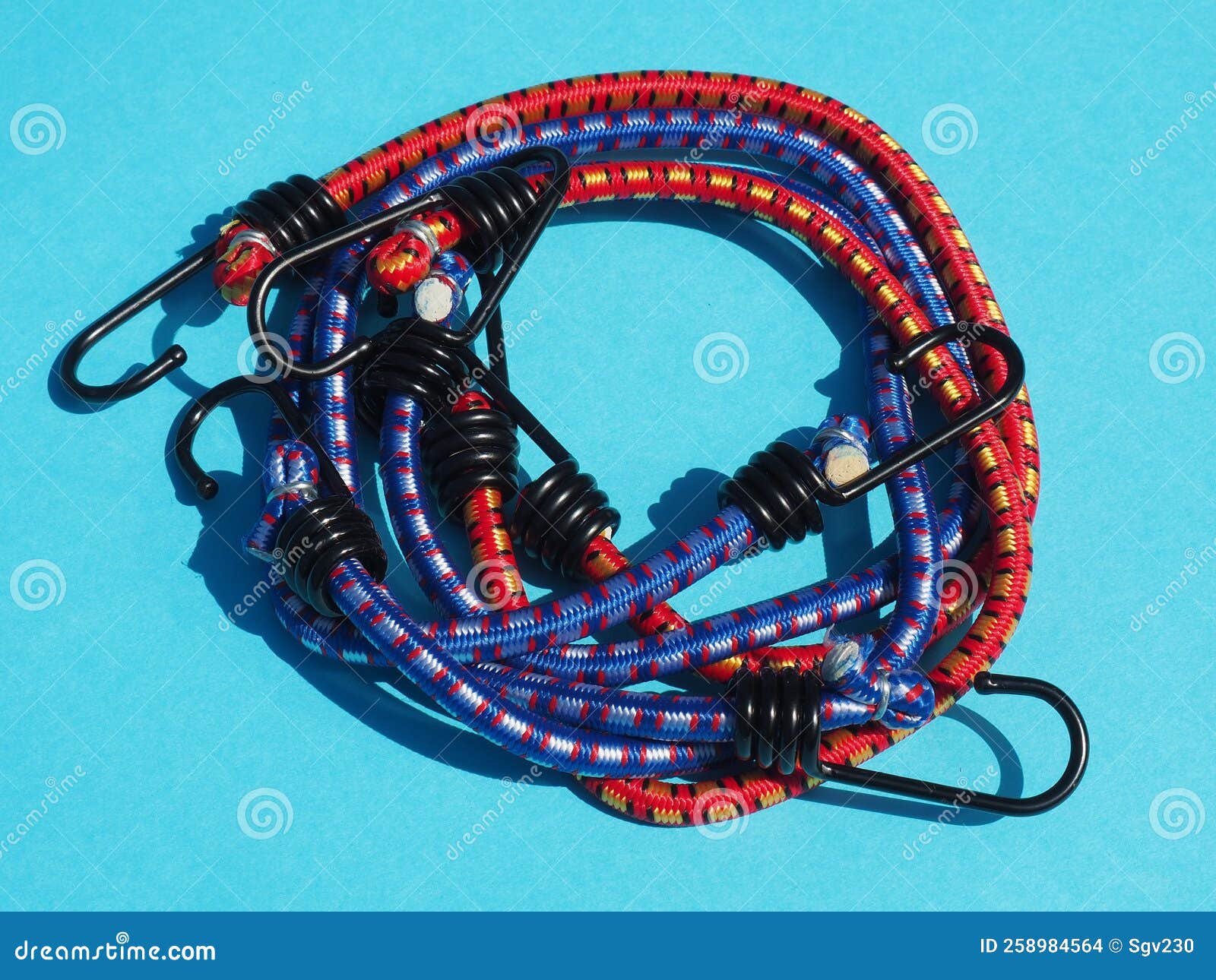 Bungee Cord Set with Fixing Hooks Stock Photo Image of resilient