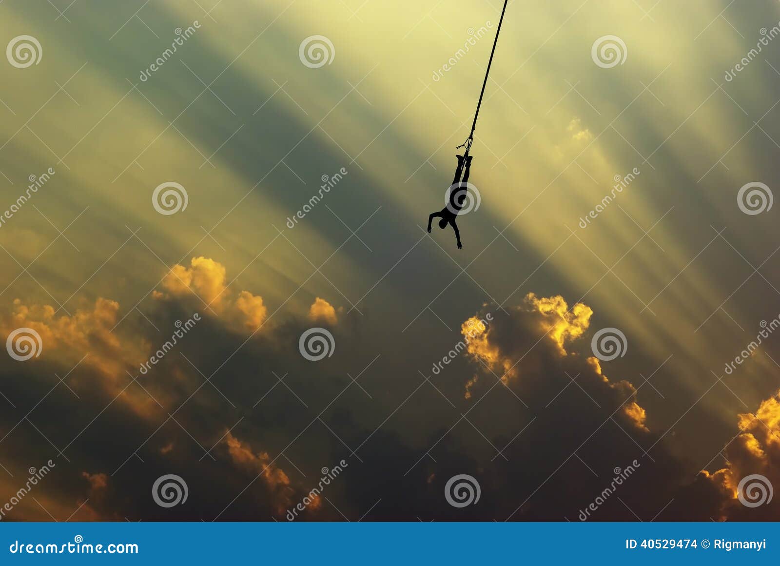 Bungee jump stock photo. Image of silhouette, streaks - 40529474