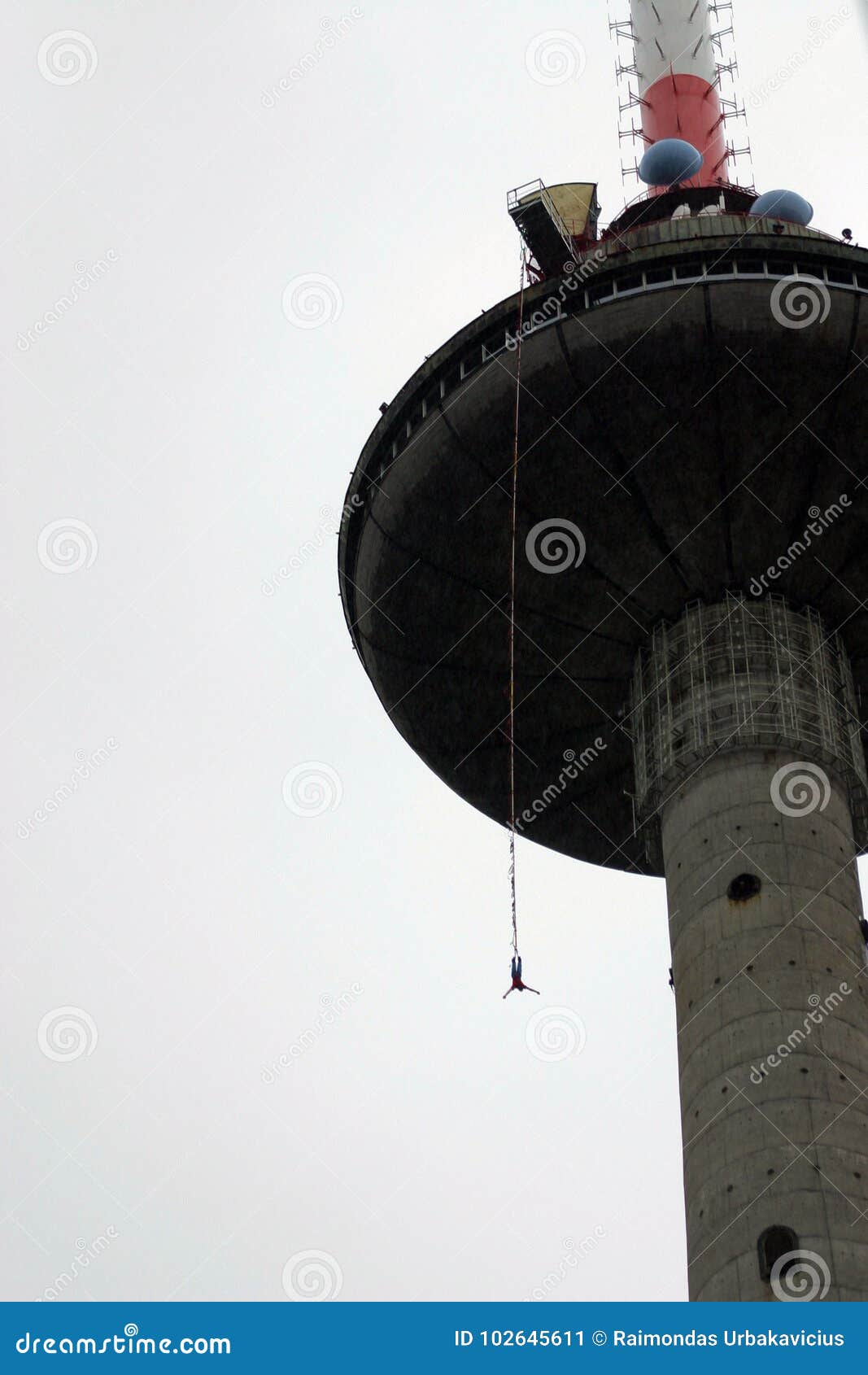 bungee jump for tv tower in vilnius