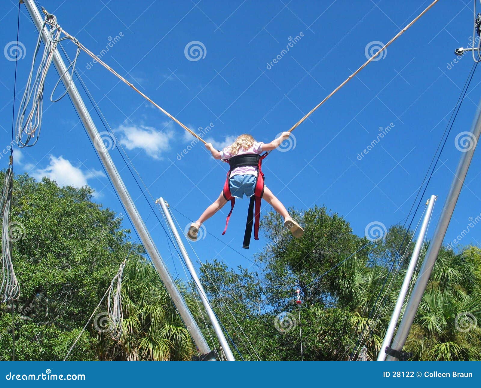 Bungee jumping stock photo. Image of bungee, freefall, girl 28122