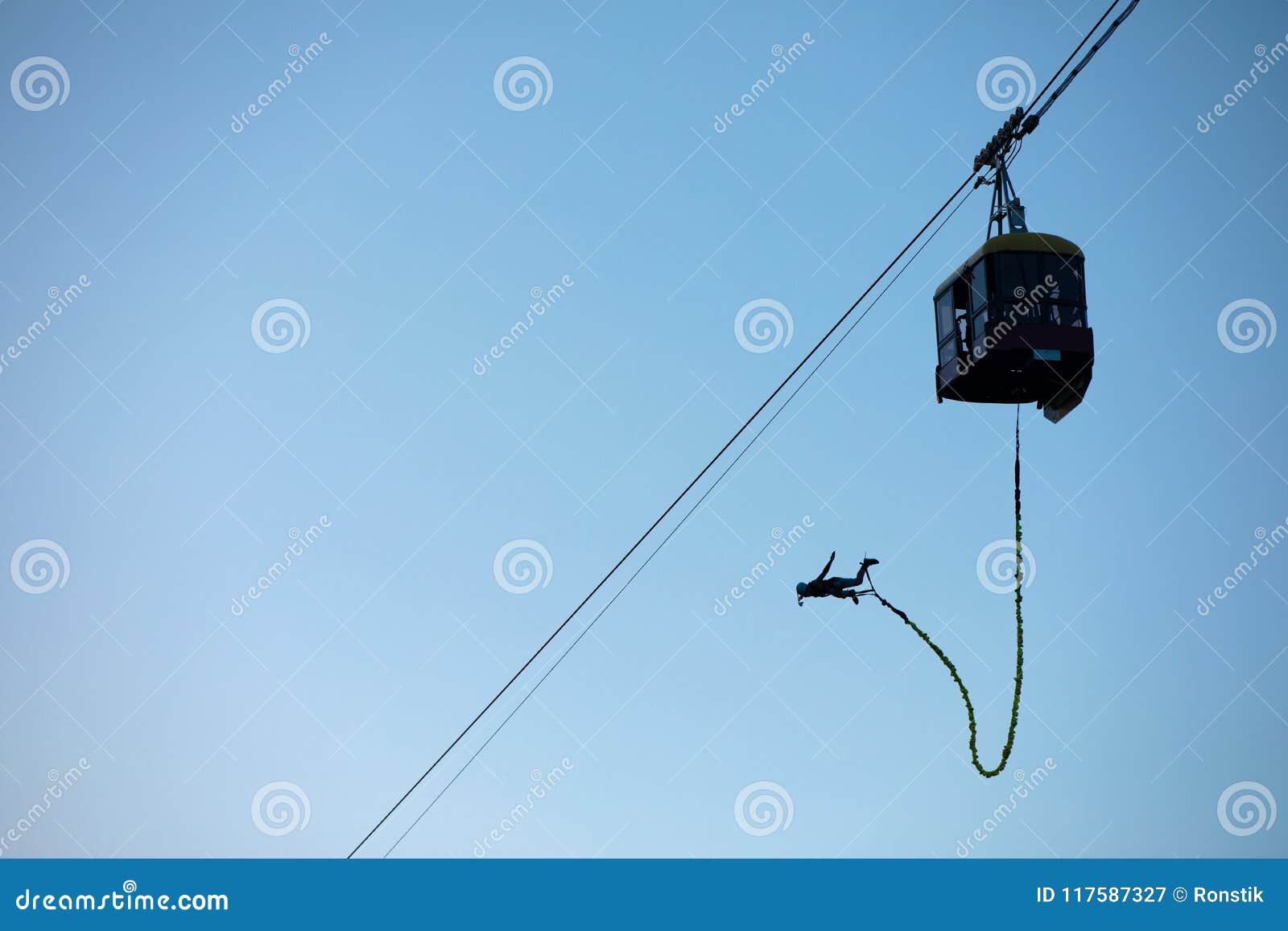 Bungee Jumping from Cable Car Stock Image Image of jump, courage