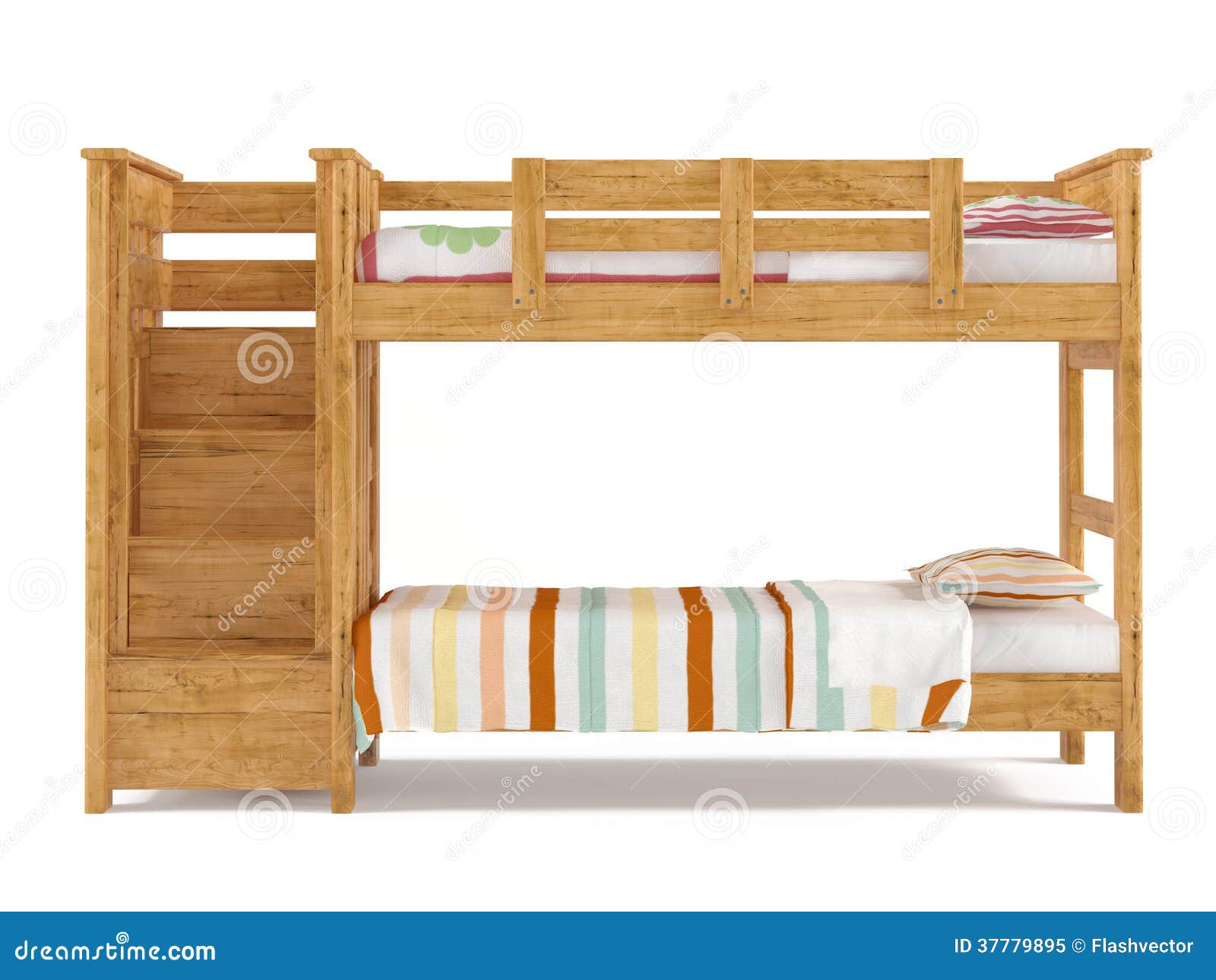 Bunk bed isolated stock illustration. Illustration of interior 37779895