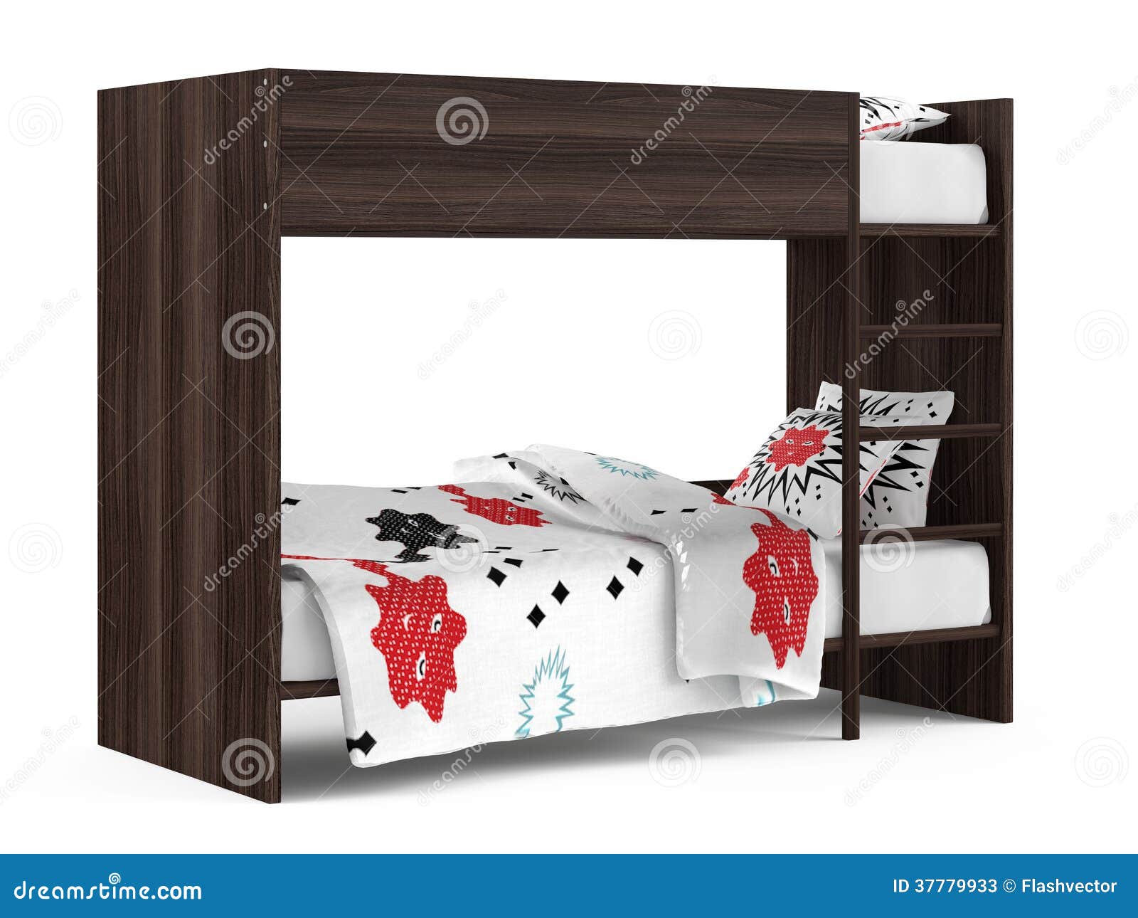 Bunk bed isolated stock illustration. Illustration of decoration 37779933