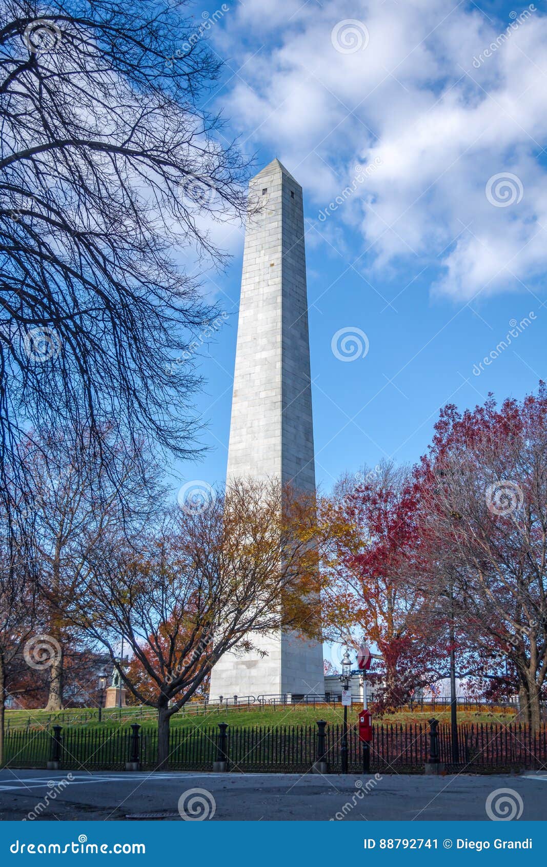 Bunker Hill Monument Boston, Massachusetts, USA Editorial Photo