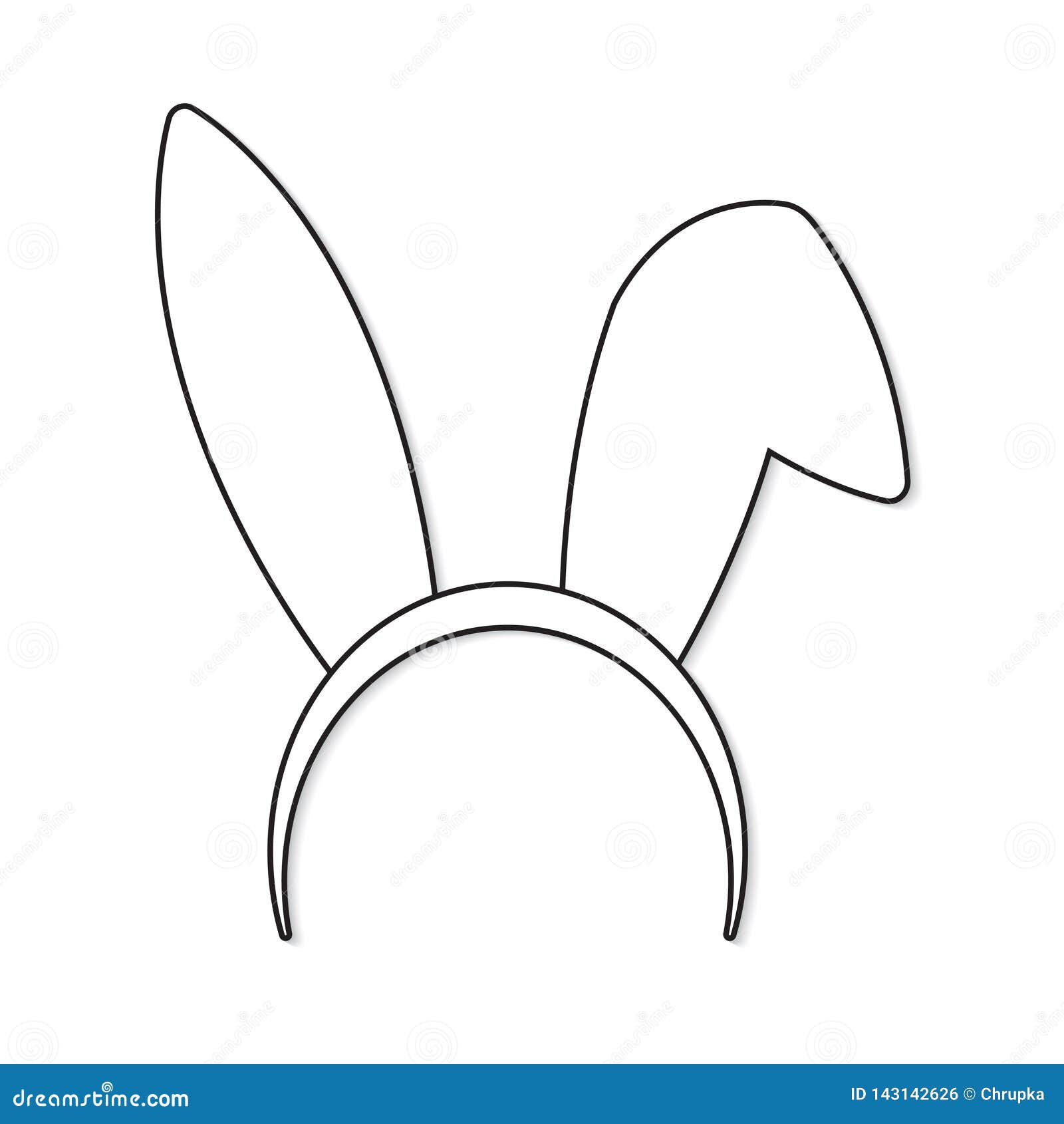 Bunny ears headband stock vector. Illustration of cute - 143142626