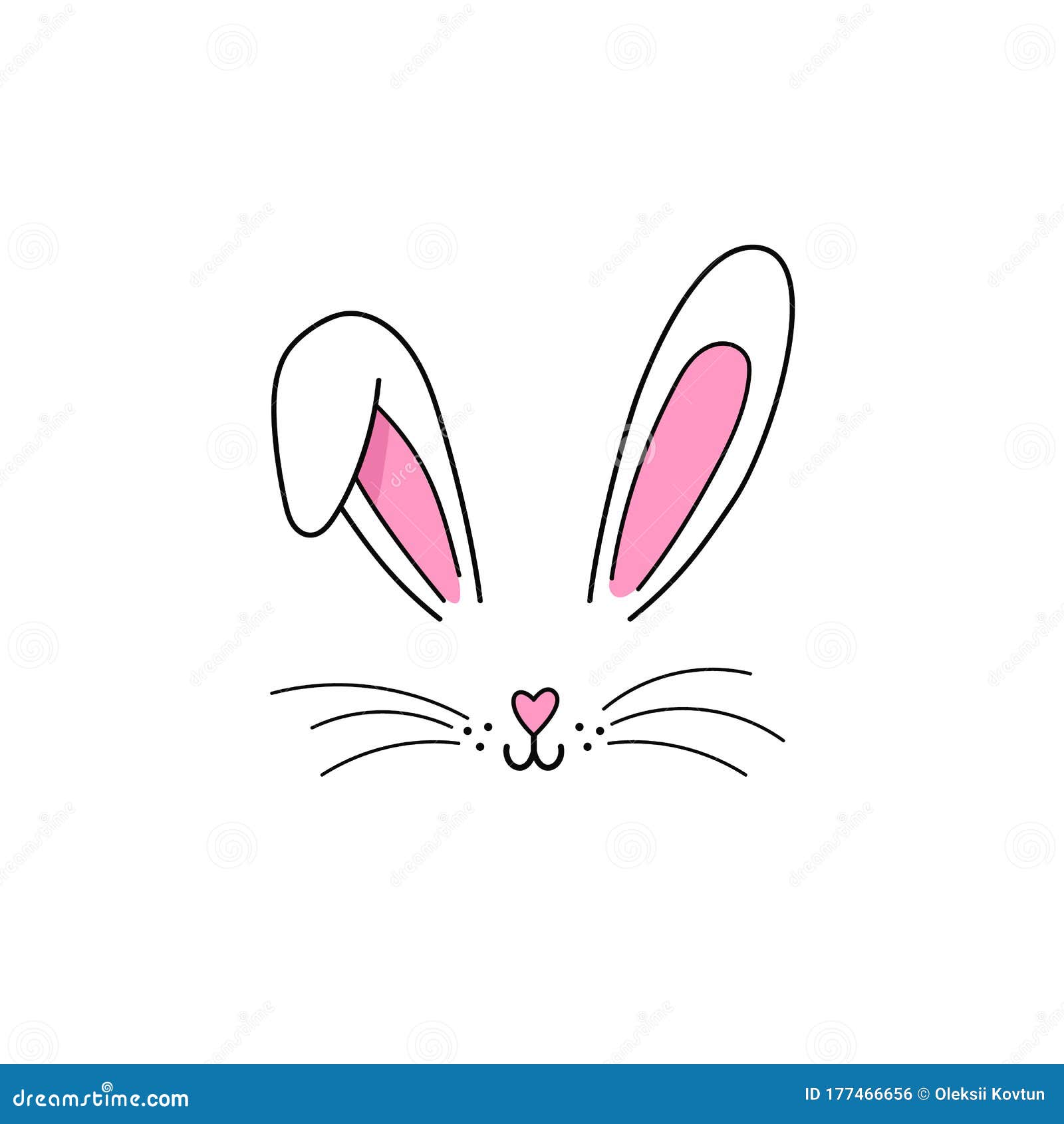 Easter bunny ears and eyes Royalty Free Vector Image