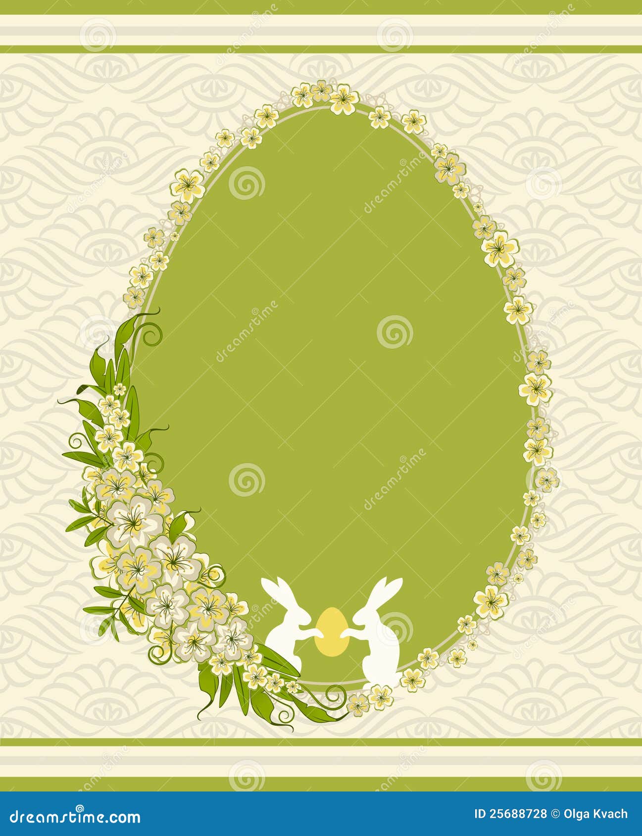 Bunny and flowers stock vector. Illustration of design - 25688728