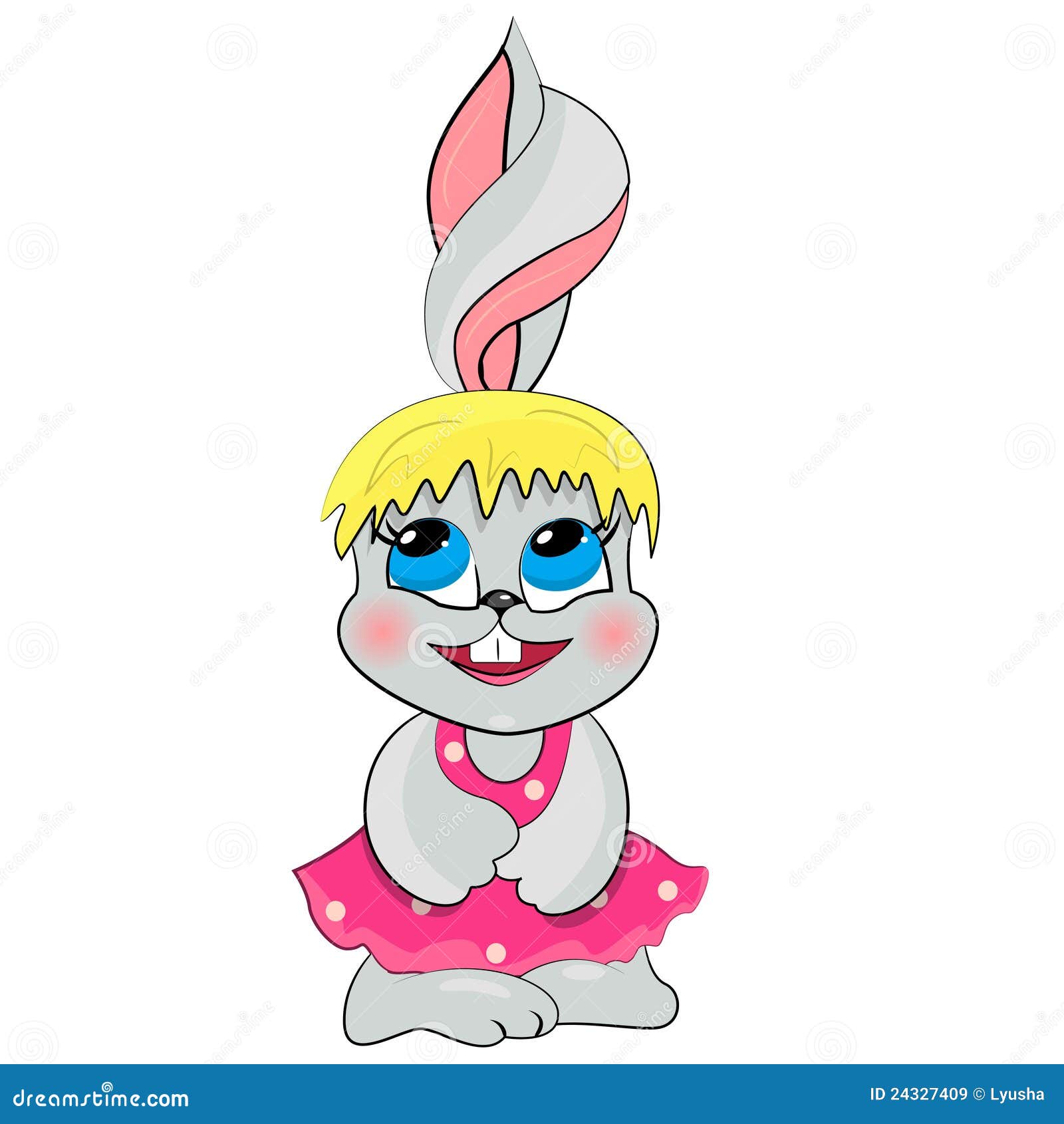 Bunny Girl Icon. Cartoon Animal Stock Vector - Illustration of funny, female:  24327409