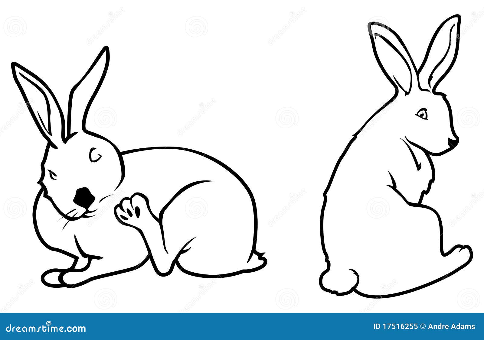 Download Bunny outlines stock vector. Illustration of vector ...