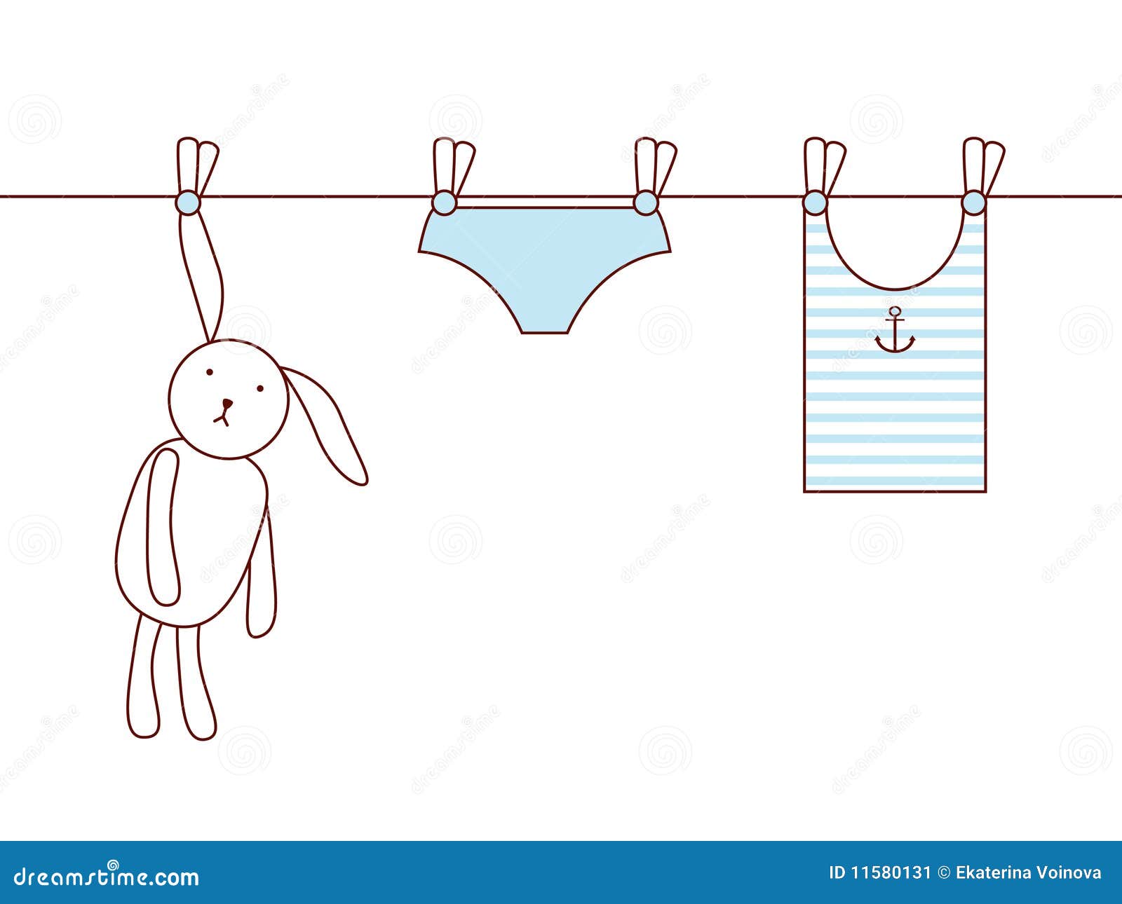Bunny s laundry stock vector. Illustration of cute, clean 11580131