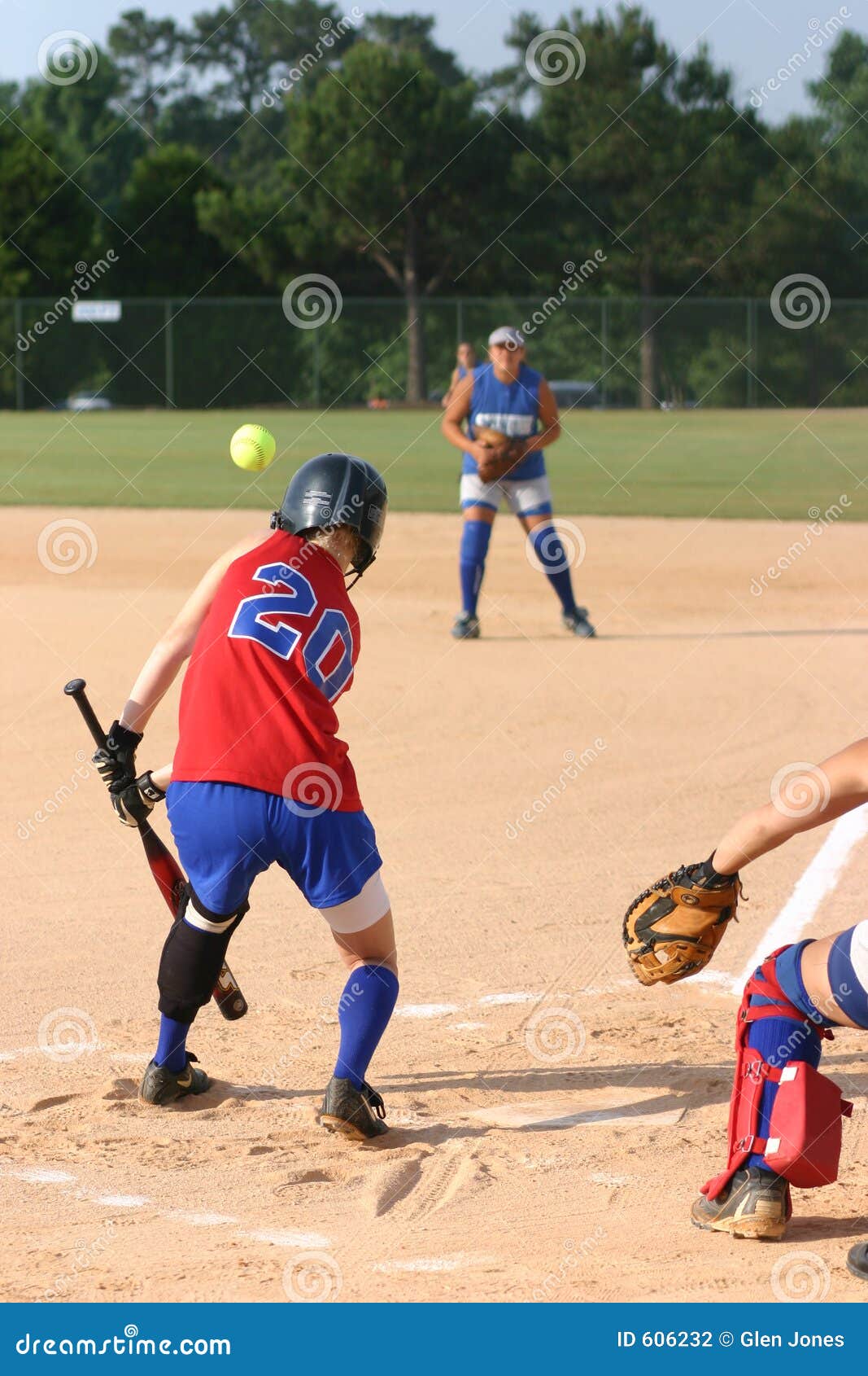 Bunt stock photo. Image of team, pitcher, fastpitch, pitch 606232