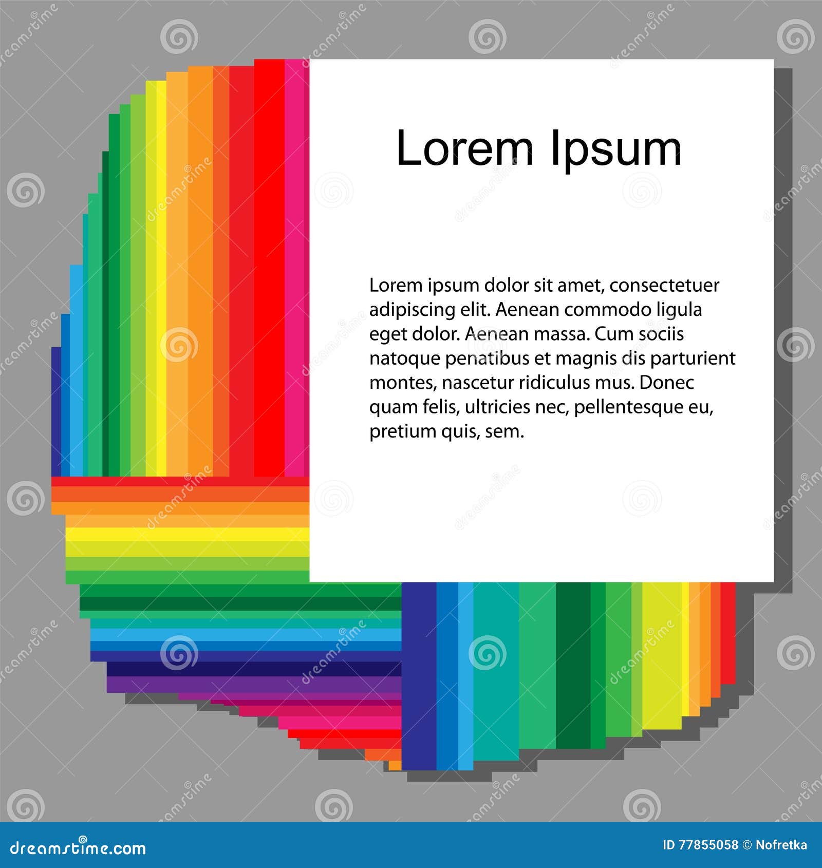 Bunte Schablone Fur Fahnen Broschuren Poster Aufkleber Und Werbungs Aktionen Gestreifter Hintergrund Des Regenbogens Vektor Abbildung Illustration Von Bunte Poster