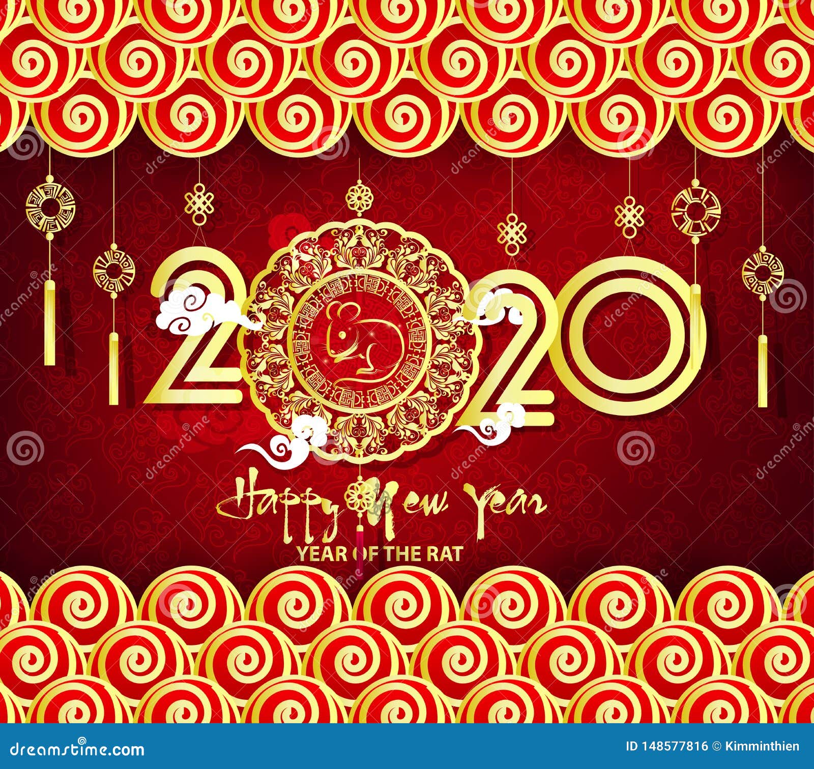 Buon Natale In Cinese.Buon Anno 2020 Buon Natale Nuovo Anno Cinese Felice 2020 Anni Del Ratto Illustrazione Vettoriale Illustrazione Di Celebrazione Opuscolo 148577816