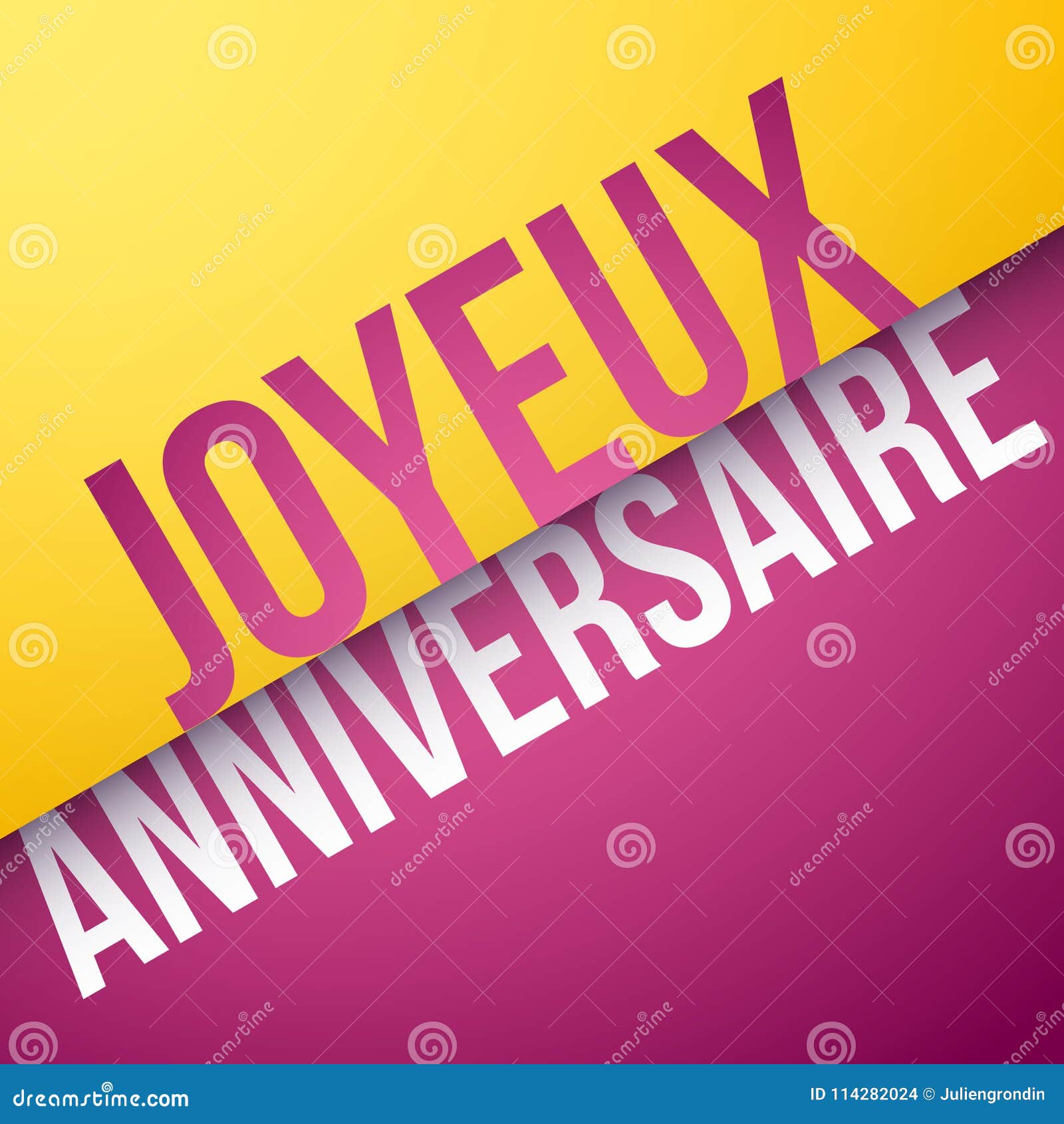 Buon Compleanno In Francese Joyeux Anniversaire Illustrazione Di Stock Illustrazione Di Grafico Figura