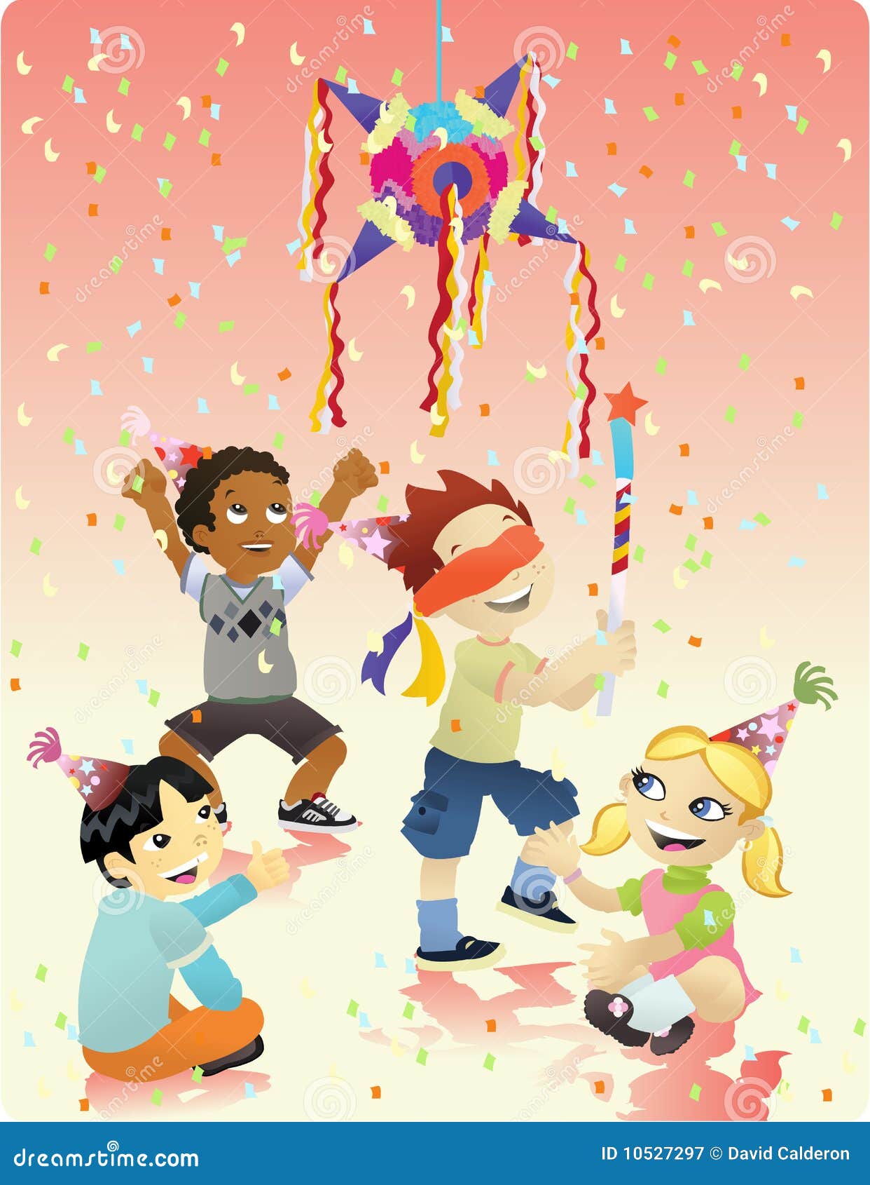 Buon Compleanno Piñata Illustrazione Vettoriale