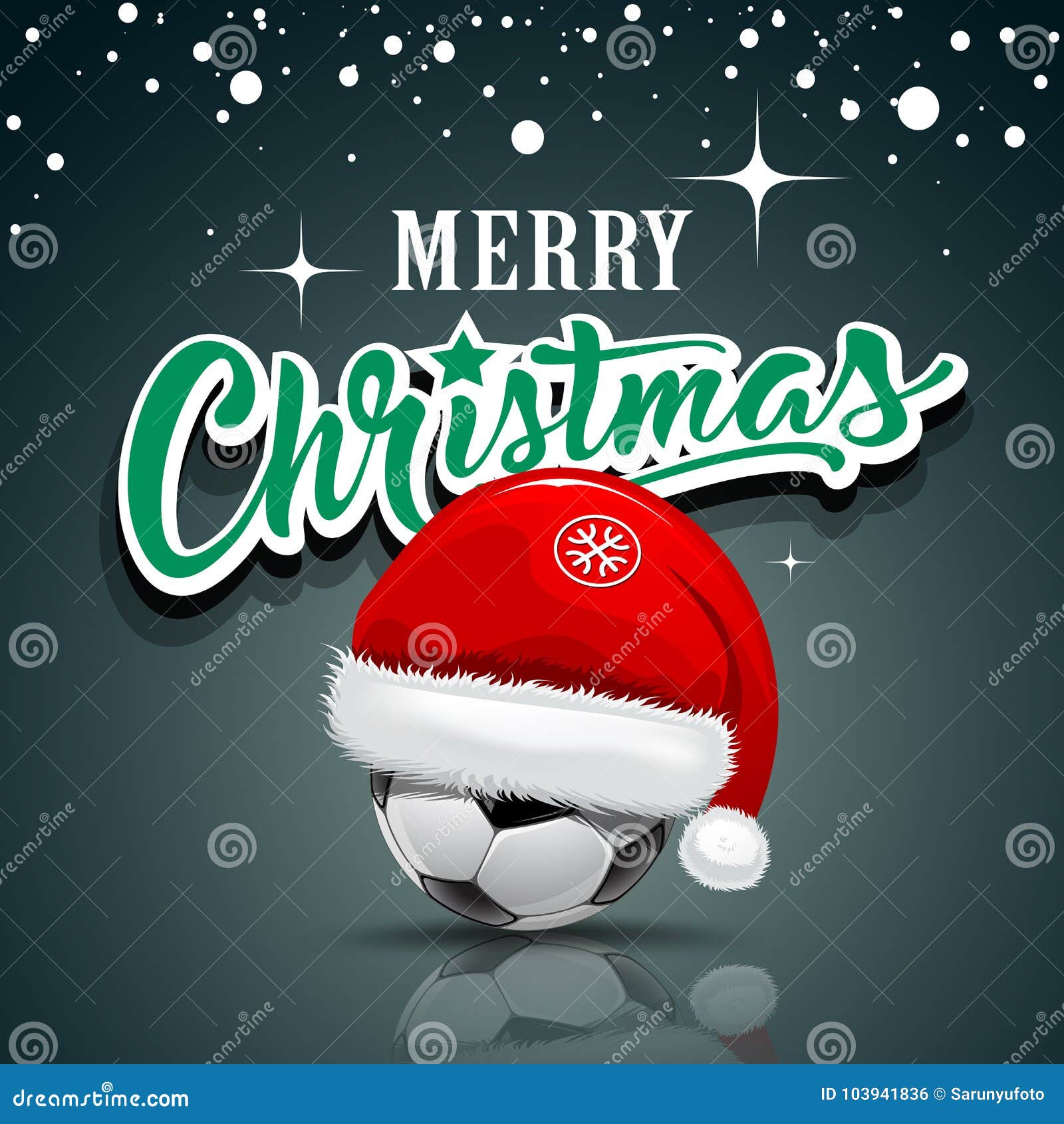 Buon Natale Freestyle Download.Buon Natale Cappello Di Santa Su Progettazione Del Pallone Da Calcio Illustrazione Vettoriale Illustrazione Di Allegro Disegno 103941836