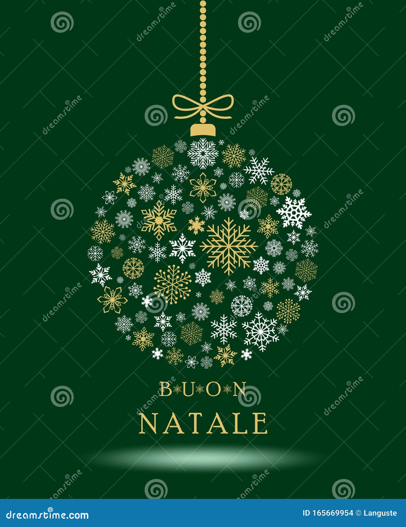 Buon Natale Translation English.Buon Natale Christmas Bauble Vector With Snowflakes And Italian Christmas Greetings On White Background Stock Vector Illustration Of Holiday Decoration 165669954