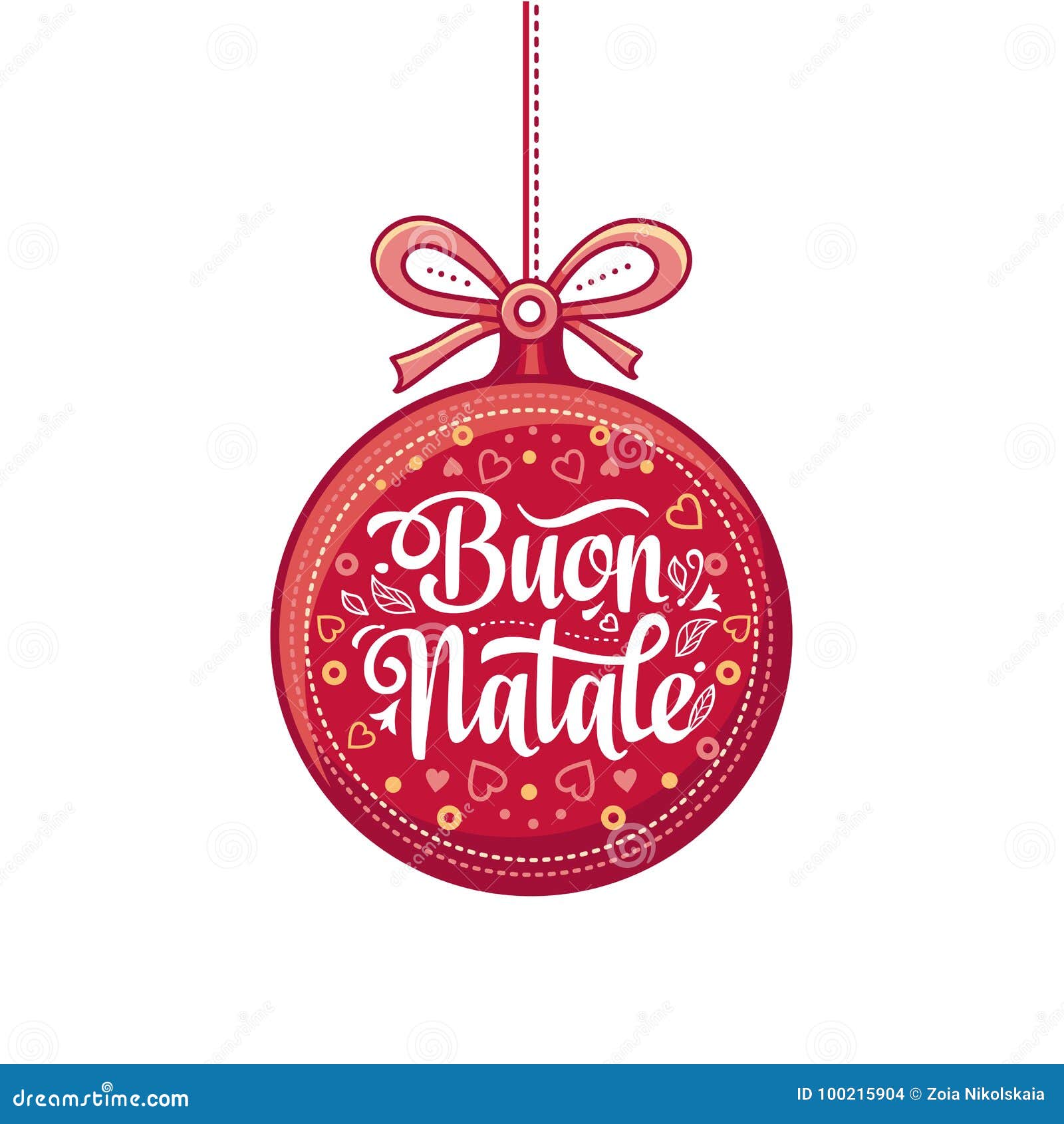 Buon Natale Vettoriale.Buon Natale Christmas Template Stock Vector Illustration Of Congratulation Card 100215904