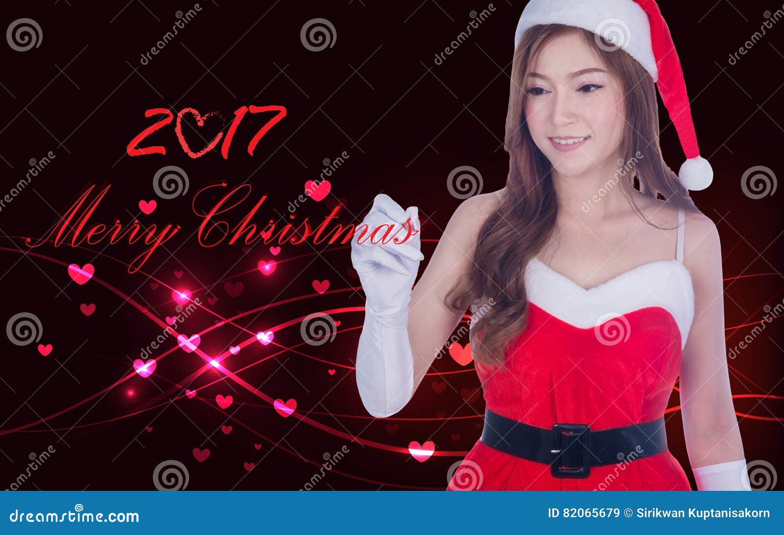 Buon Natale Donne.Buon Natale 2017 Di Scrittura Della Donna Di Natale Immagine Stock Immagine Di Festa Background 82065679