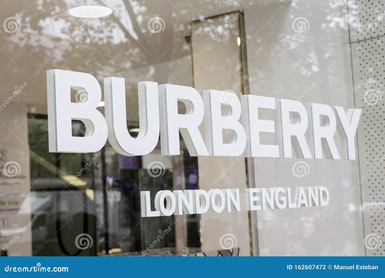 Burberry Logo on Burberry`s Shop Editorial Photography - Image of sale,  brand: 162607472