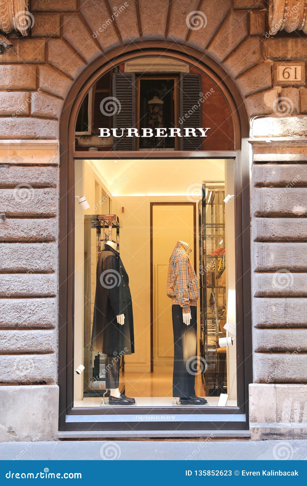 Burberry Store in Via Condotti, Rome, Italy Editorial Stock Photo ...