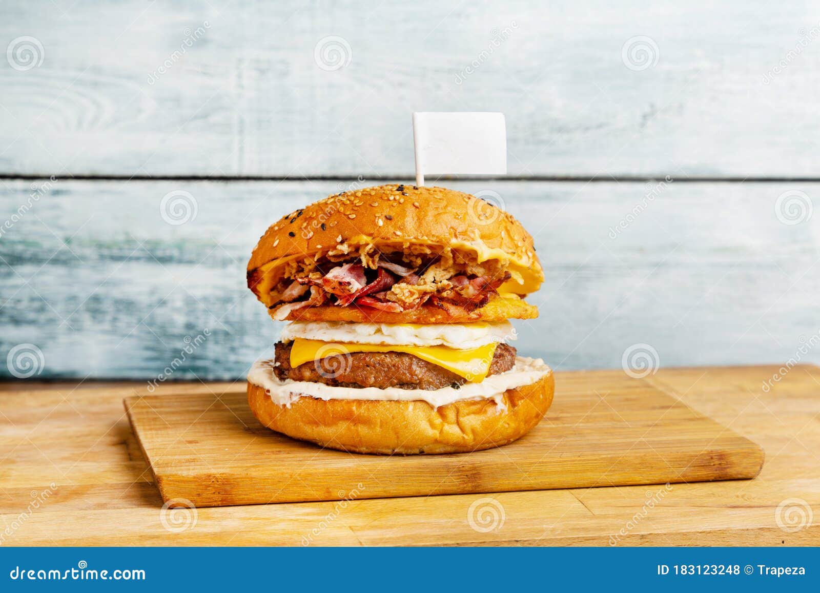 Burger, Hamburger with Meat and Vegetables Stock Photo - Image of ...