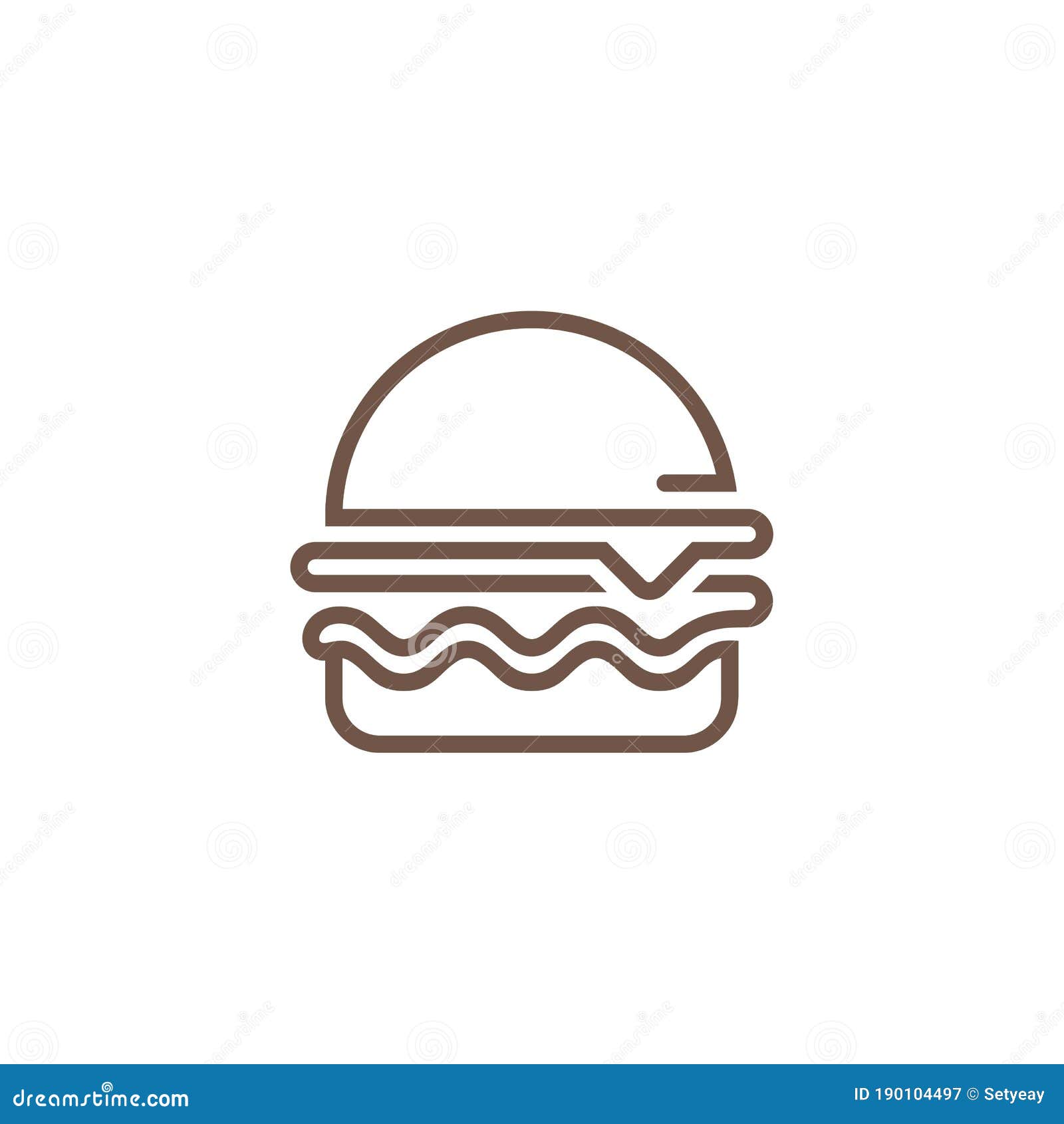 Burger Logo Design Template, Burger Bakery Logo Design Vector Stock