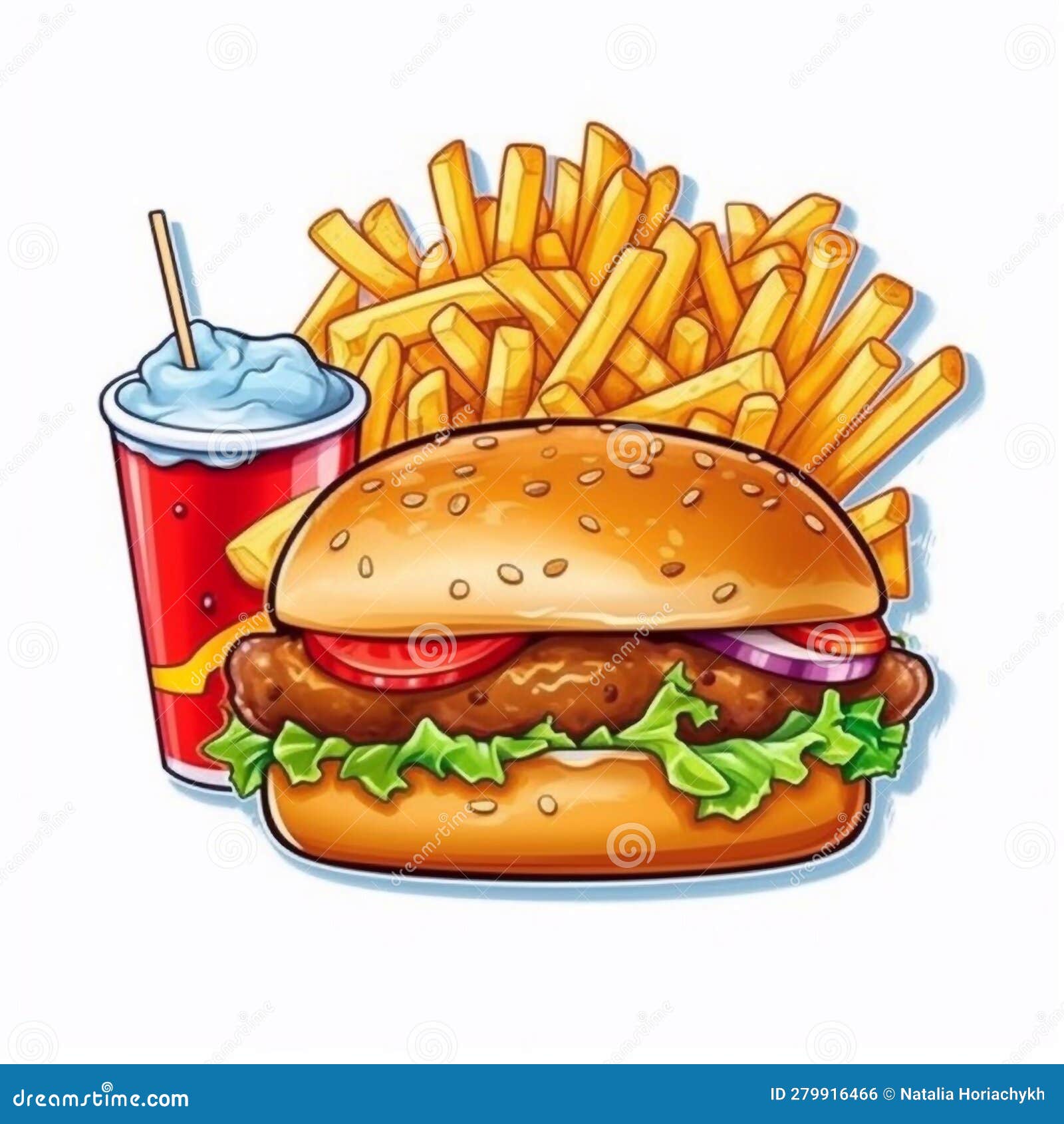 Burger Sticker