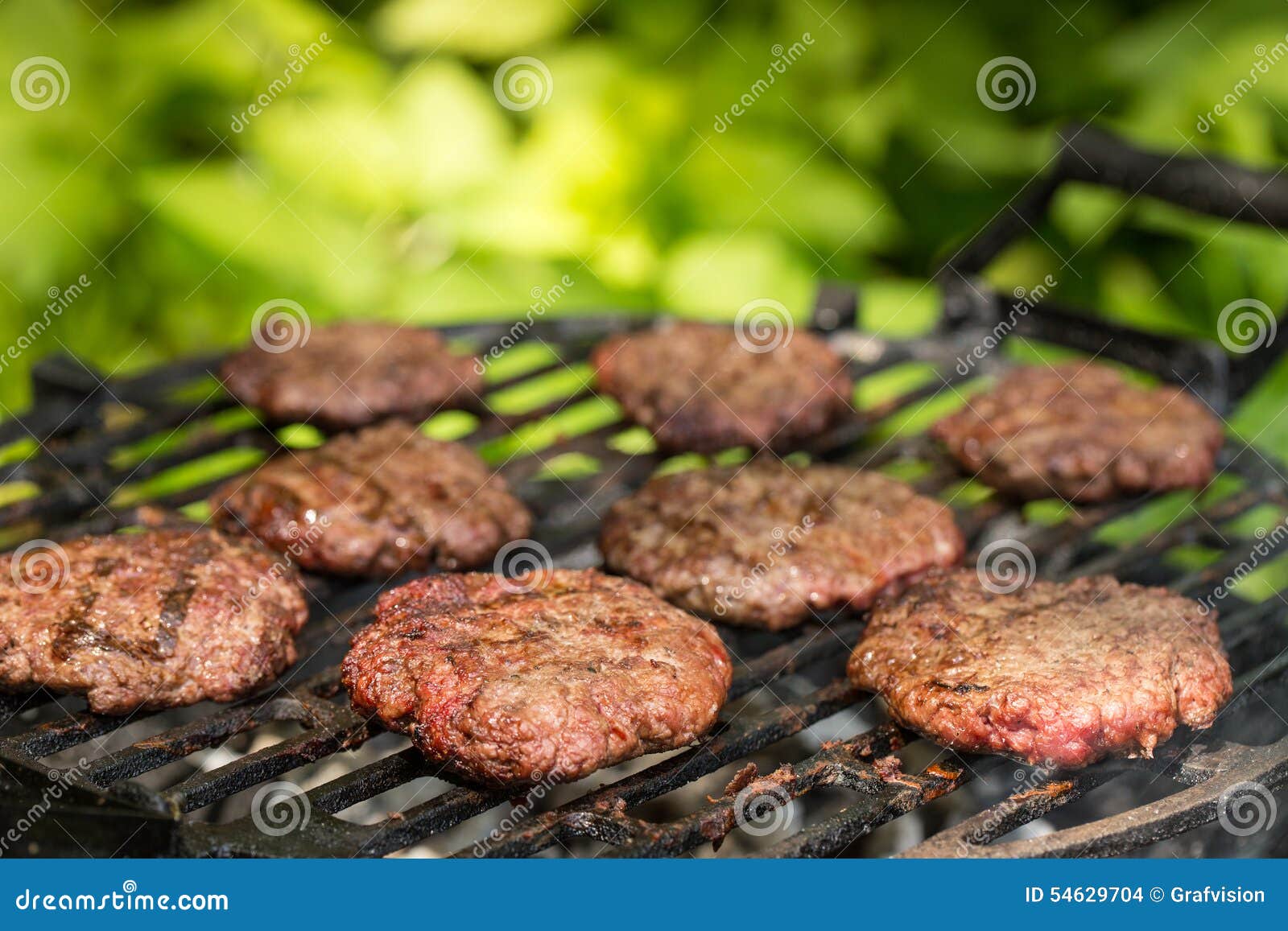 Burger patties stock photo. Image of roast, outdoors 54629704