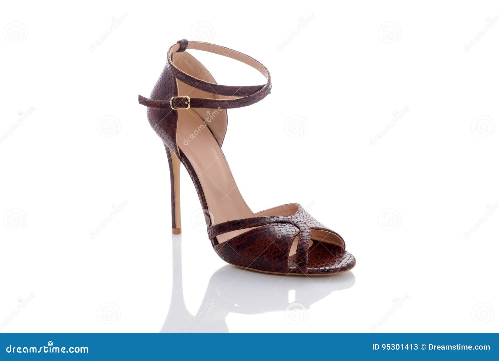 Burgundy color sandals stock image. Image of footstep - 95301413