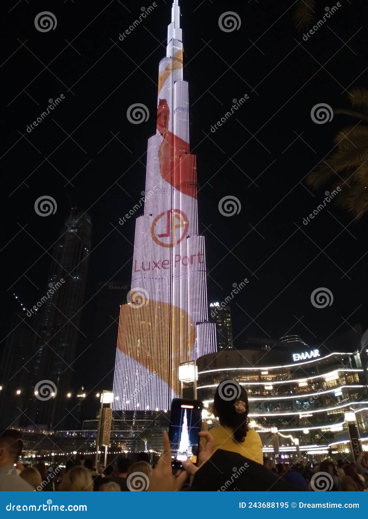 Burj Khalifa Lux Dubai Night Editorial Image Image of night, dubai