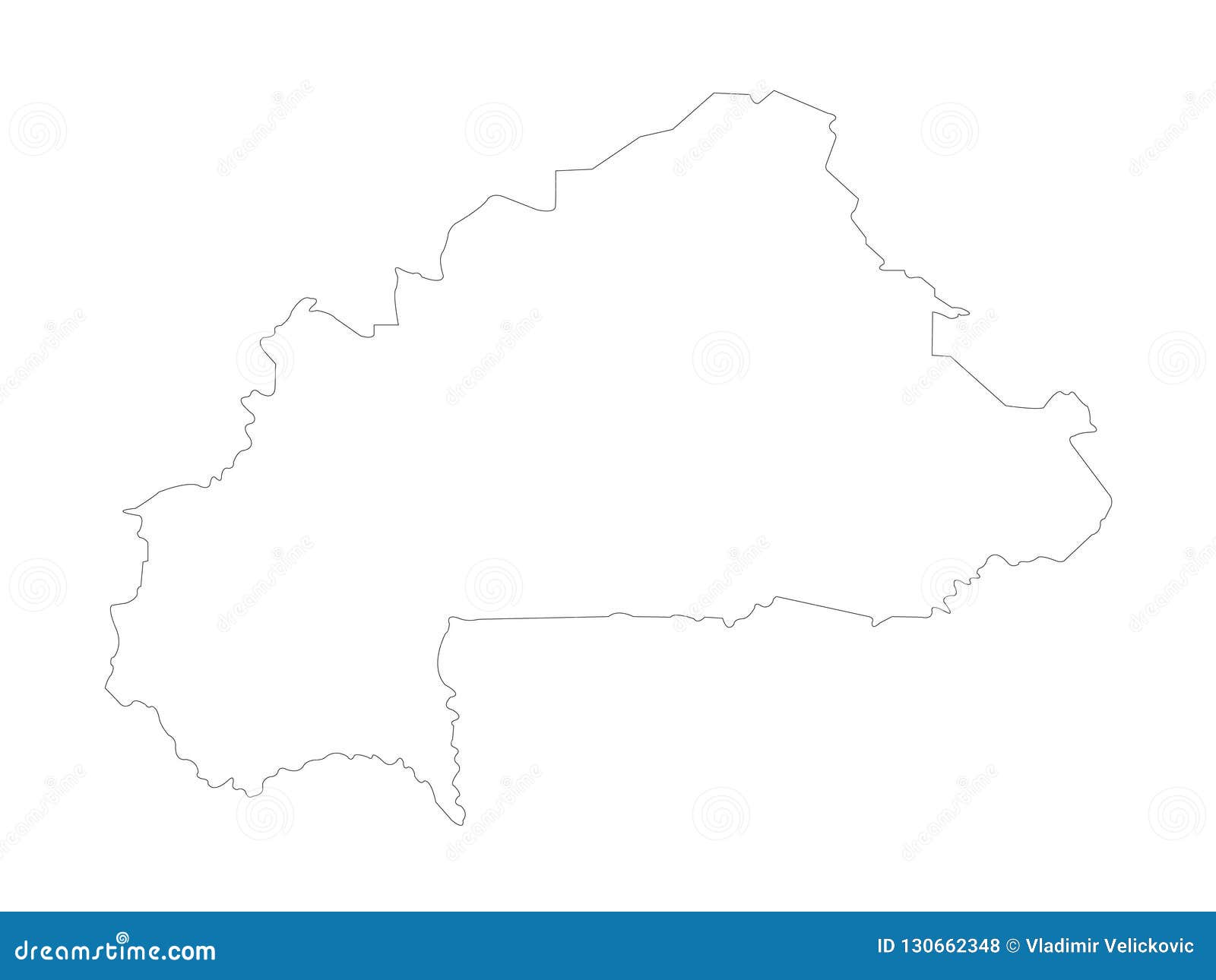 Burkina Faso Map - Country in West Africa Stock Vector - Illustration