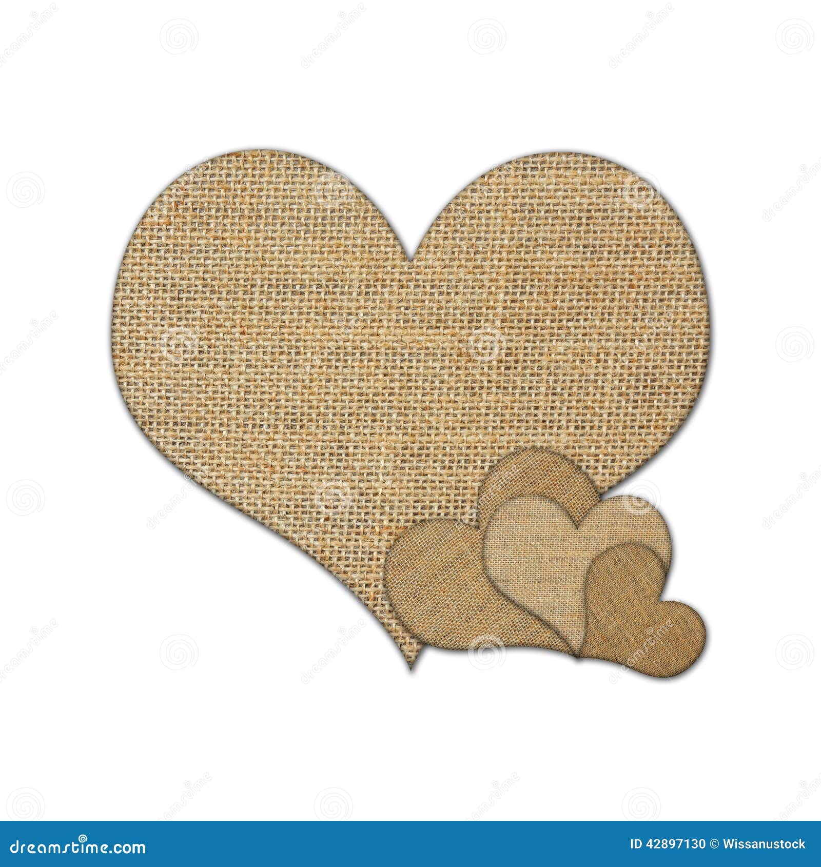 Burlap heart stock photo. Image of heart, post, woven 42897130