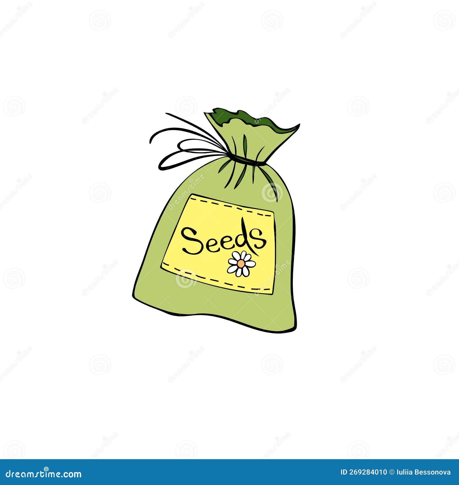 Burlap Sack Bag of Seeds Cute Cartoon Color Illustration, Clip Art in ...