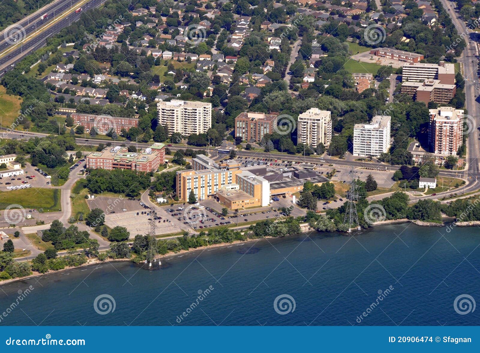 Burlington Hospital stock photo. Image of summer, water 20906474