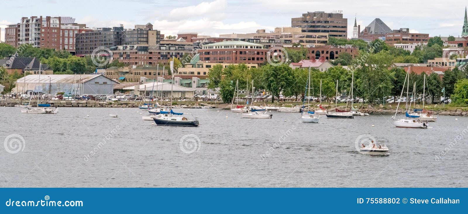 Burlington waterfront editorial photography. Image of sailboats 75588802