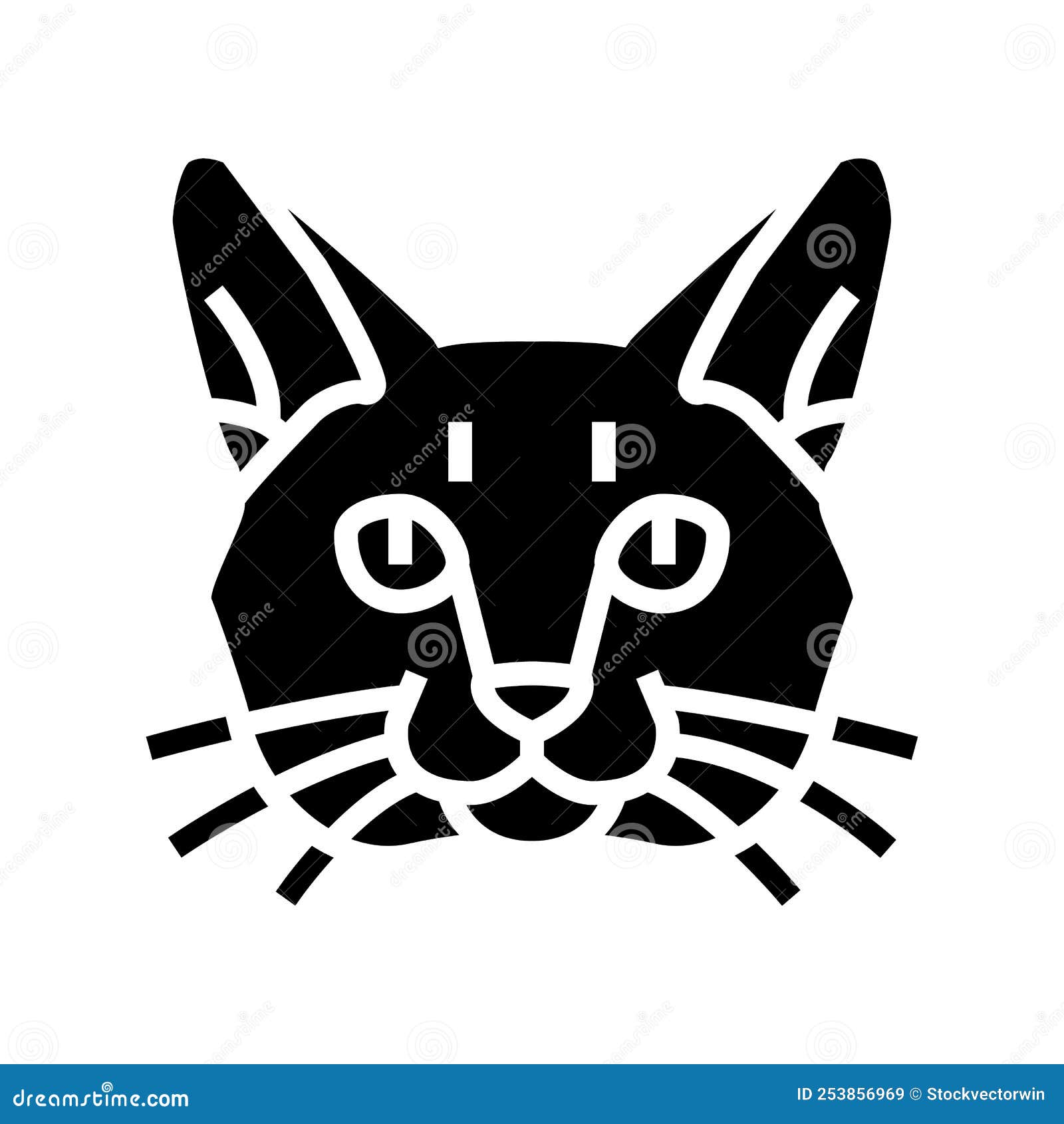 Cat line and glyph icon. Animal vector illustration isolated on