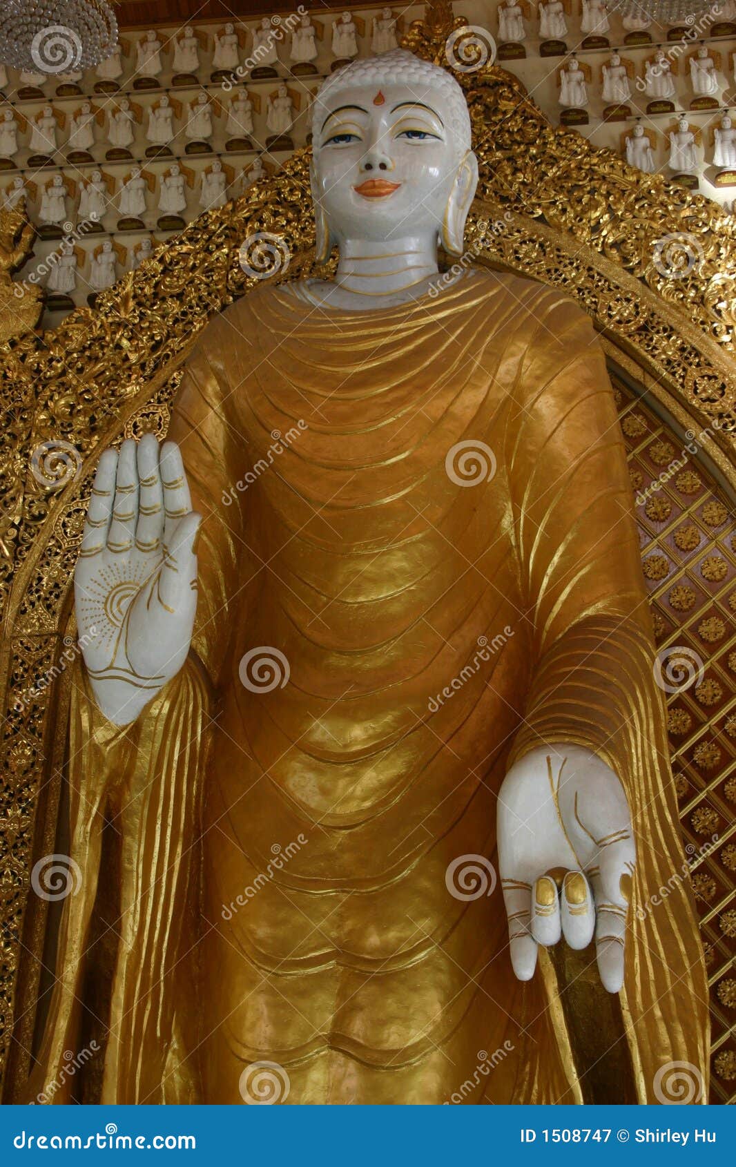 Burmese Standing Buddha stock image. Image of asia, buddhism 1508747