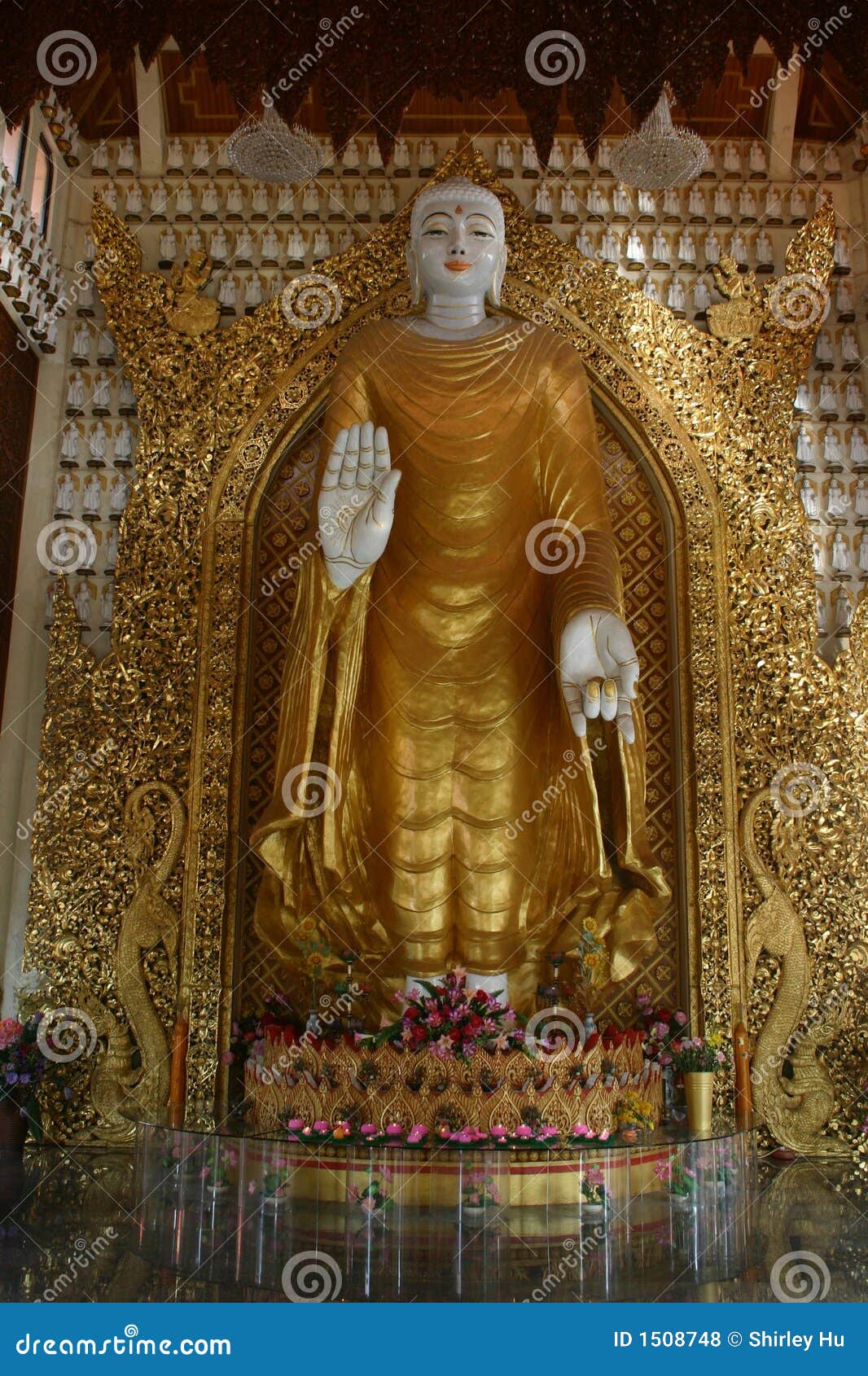Burmese Standing Buddha stock photo. Image of famous, buddha 1508748