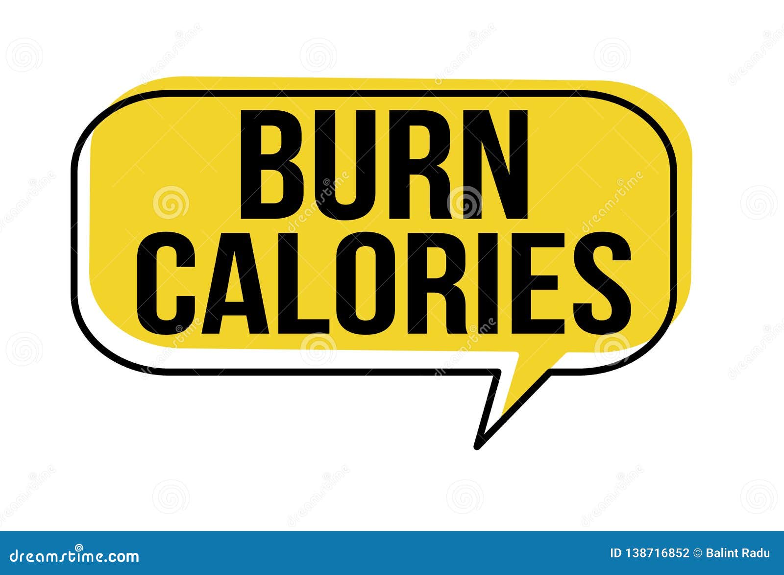 Burn Calories Speech Bubble Stock Vector Illustration of exercise