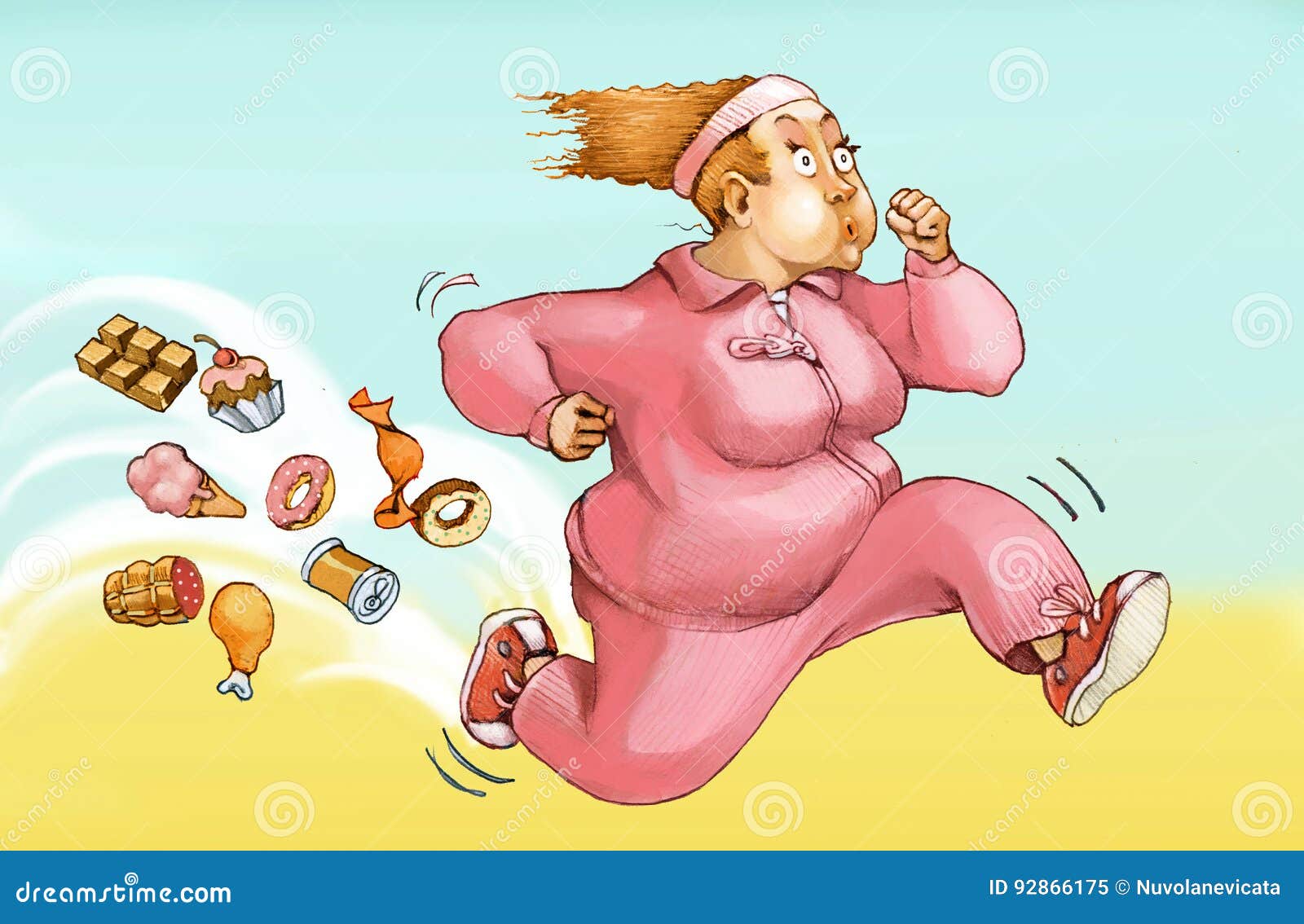Burn Calories With Sport Stock Illustration Illustration Of Pencil 7296