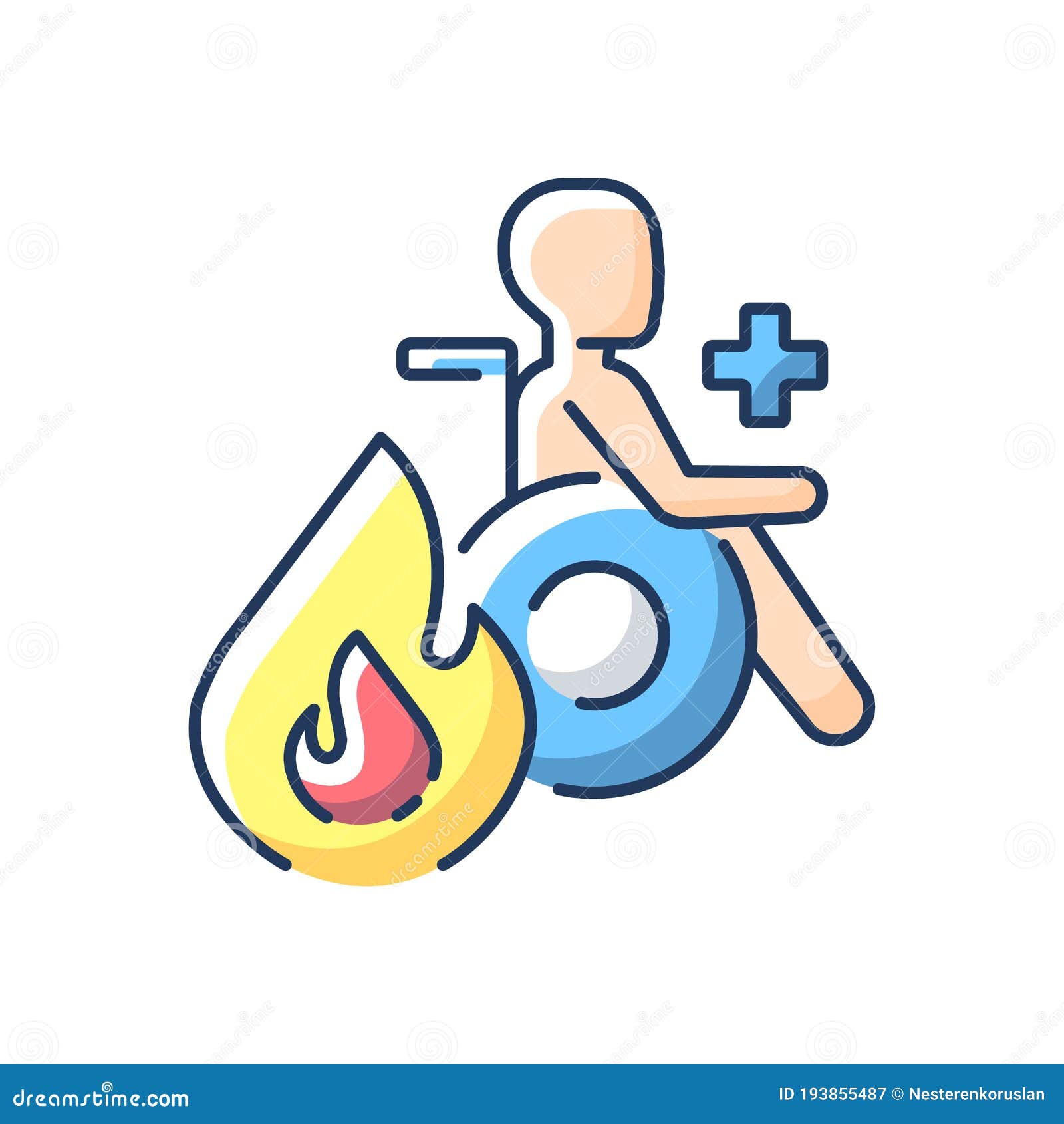 burn injury clipart