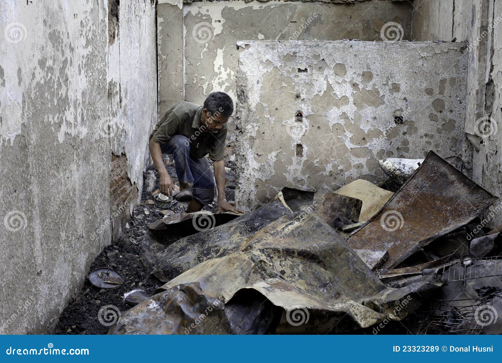 Burn House Cause by Stove Explosion Editorial Stock Image Image of