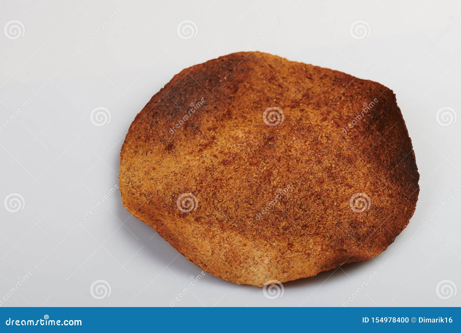 Burned Brown Tortilla Angle View Stock Photo Image of homemade, isolated 154978400