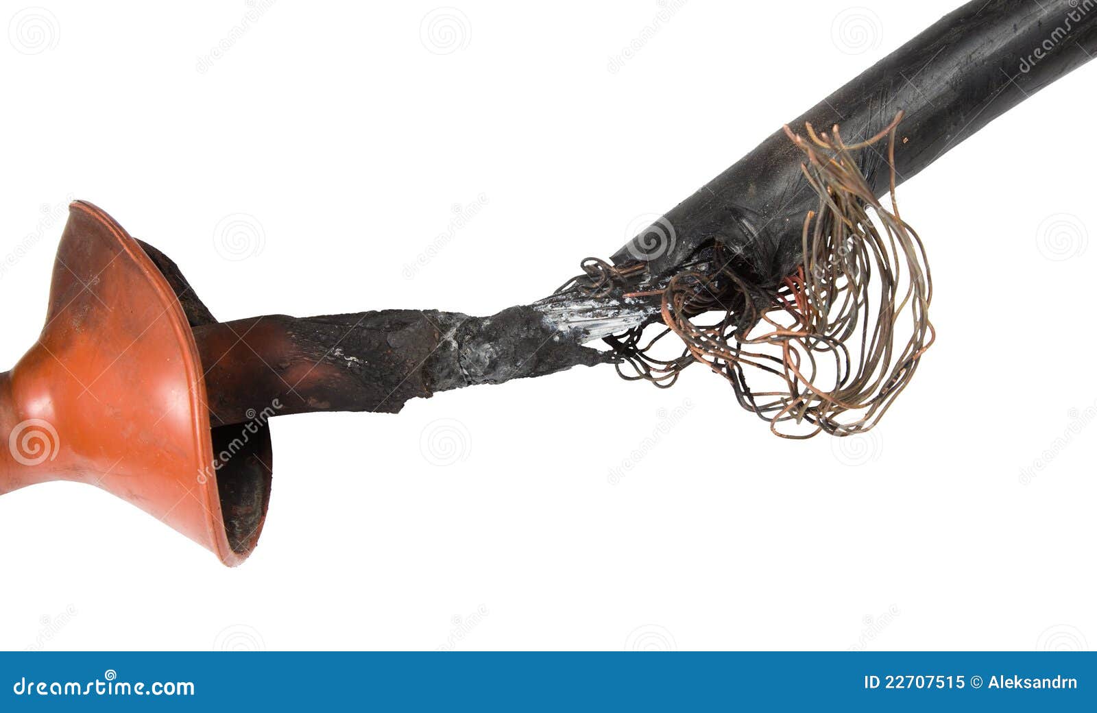 Burned Clutch Cable XLPE Royalty Free Stock Photo Image 22707515